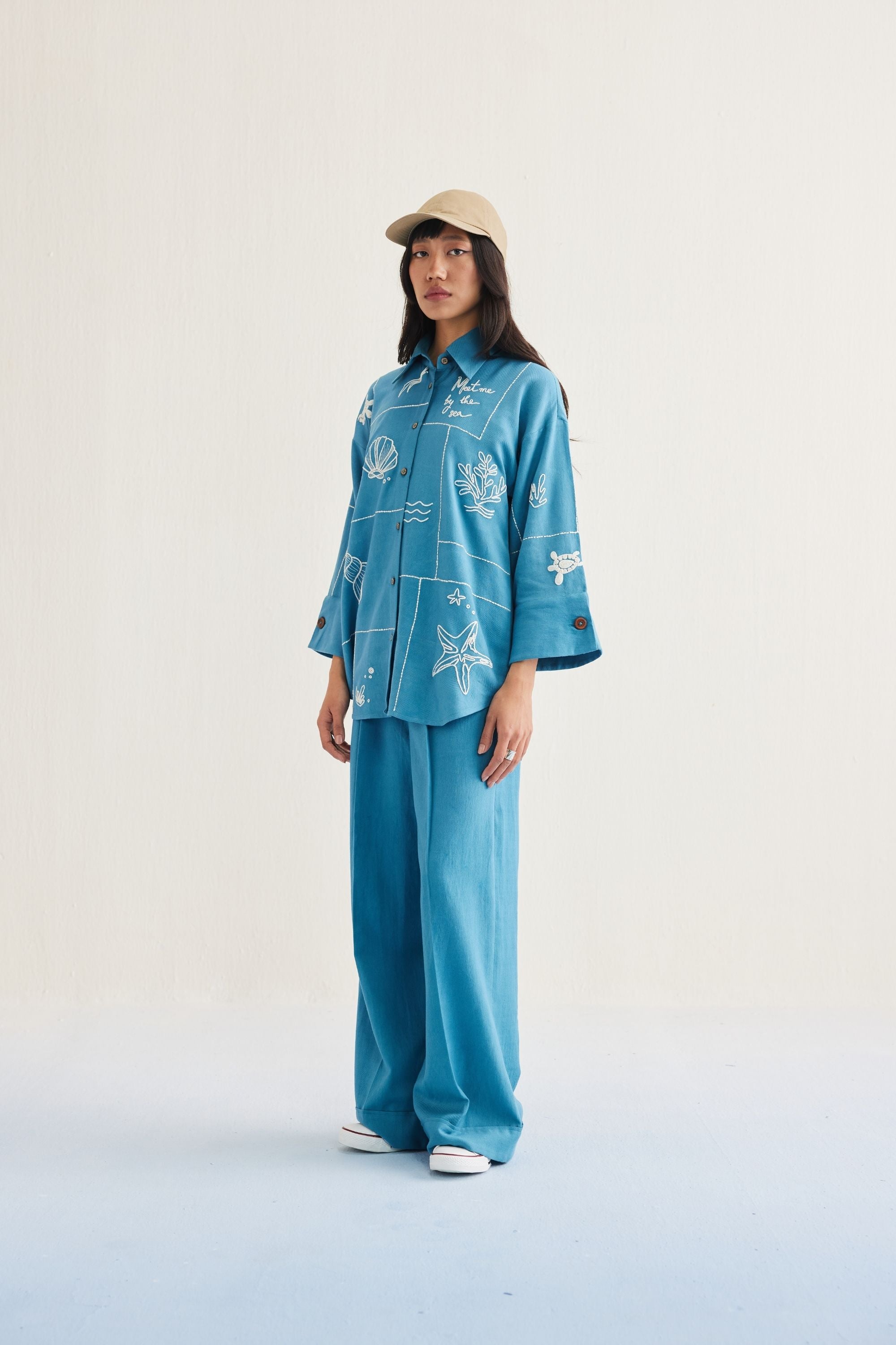 Sea Handwoven Twill Shirt