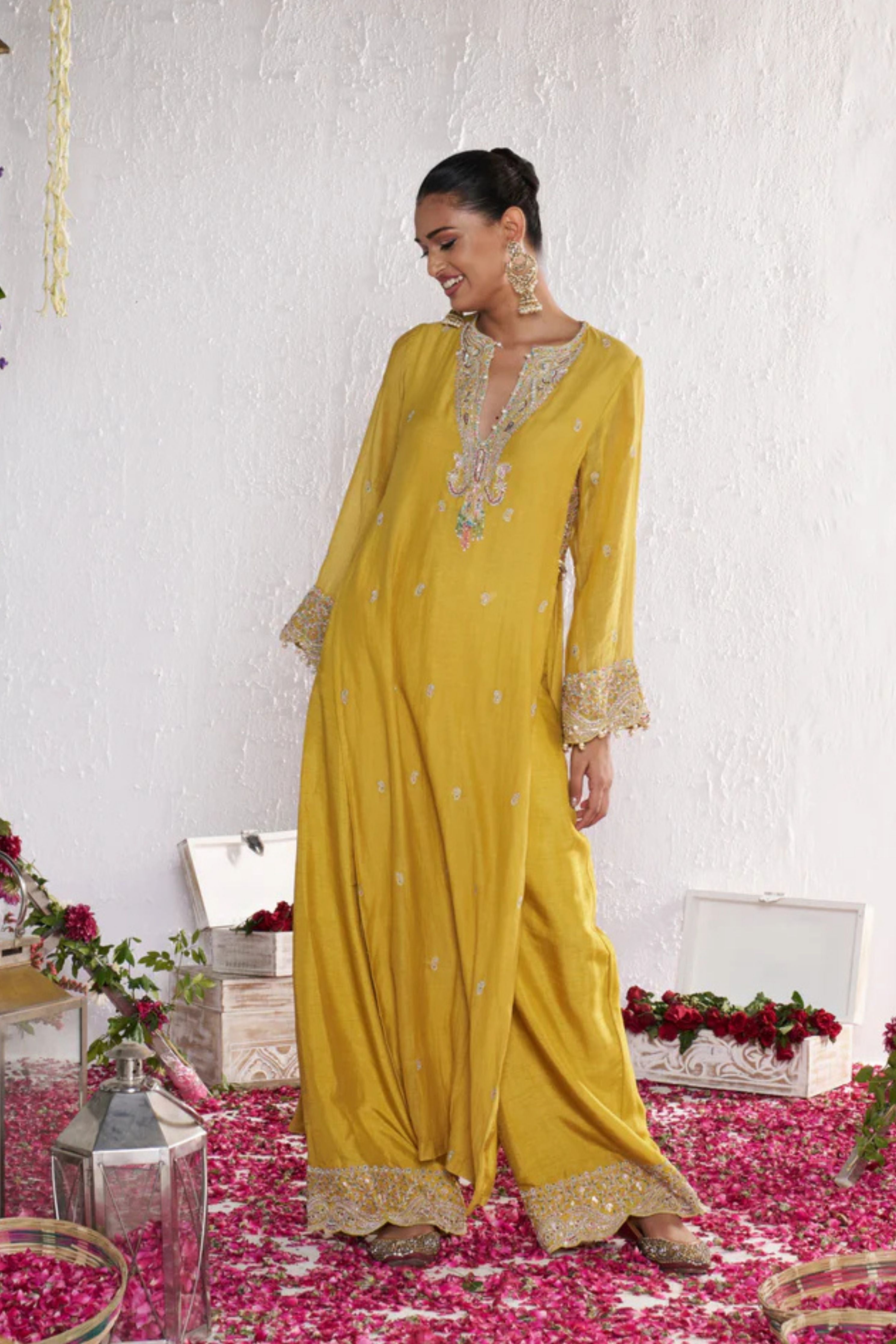 Mustard Yellow Kurta Set