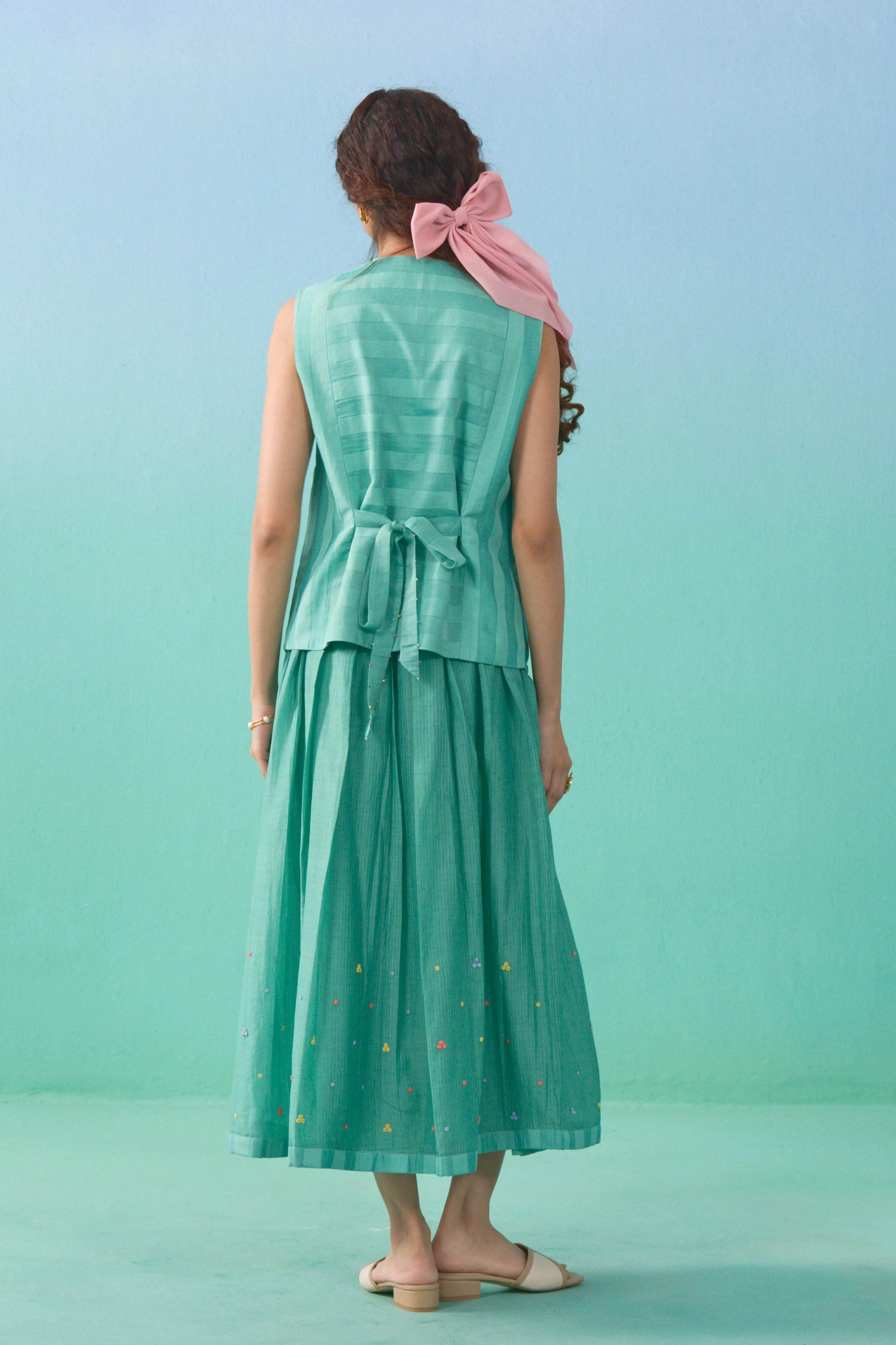 Matcha Green Drift Vest Overlay Set