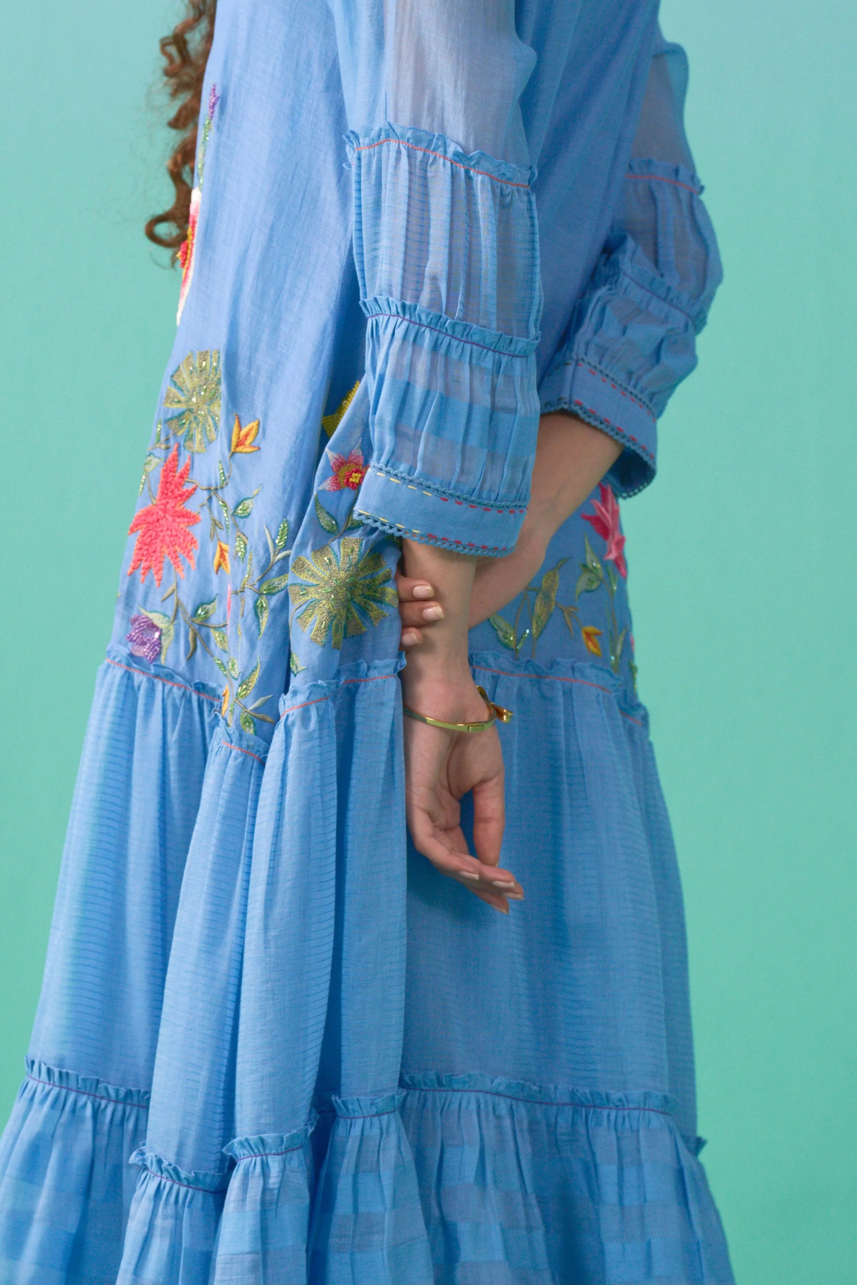 Blue Lailah Flared Dress