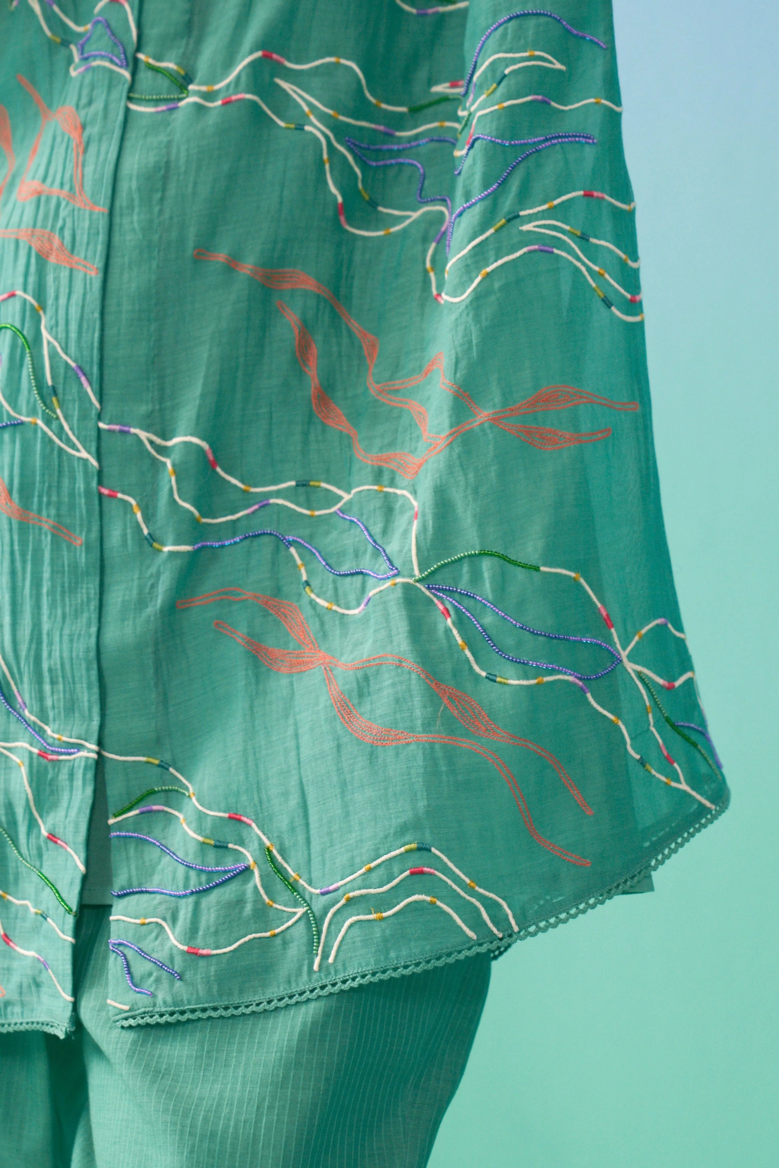Matcha Nasrin Flared Co-Ord Set