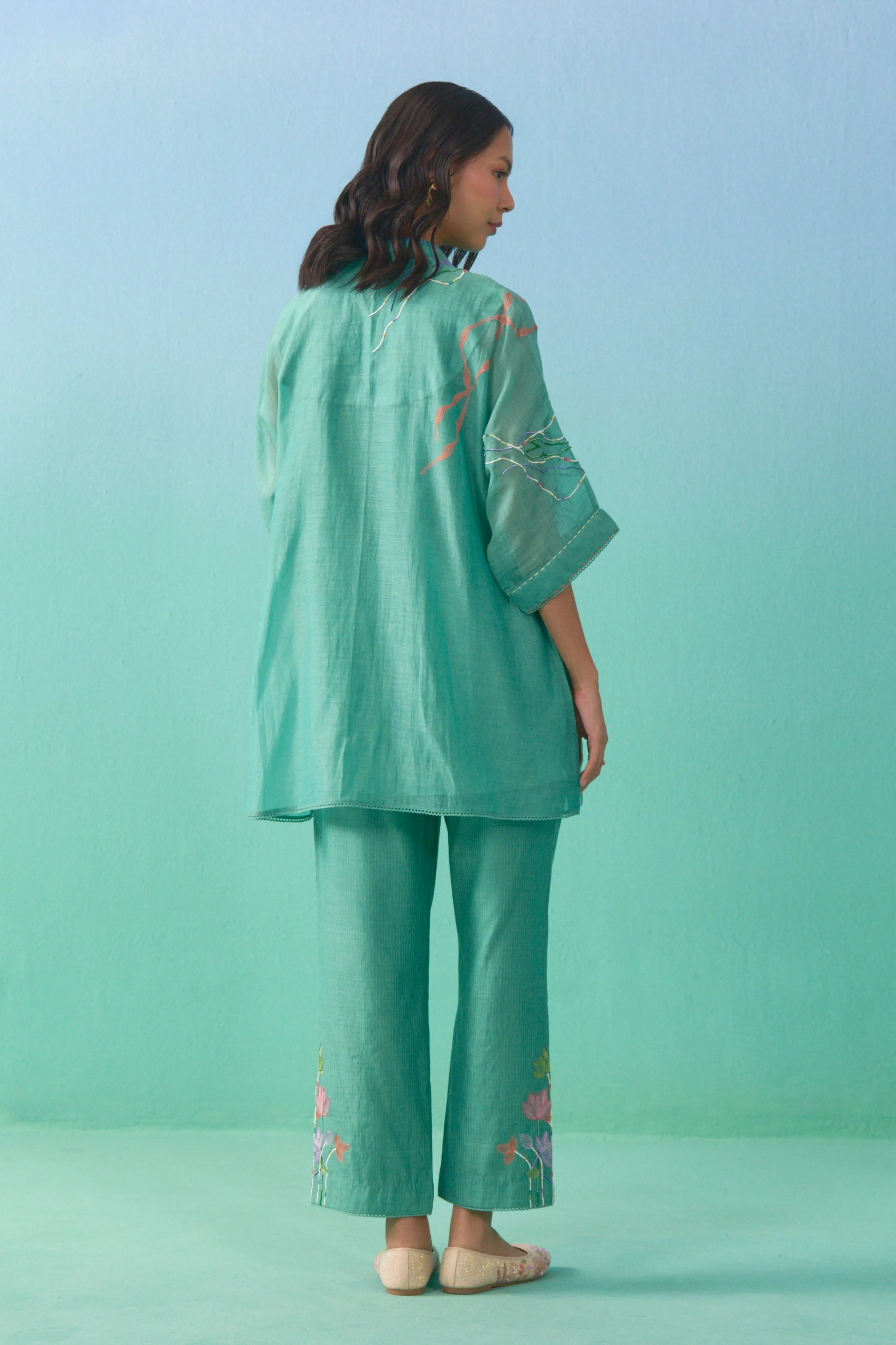 Matcha Nasrin Flared Co-Ord Set