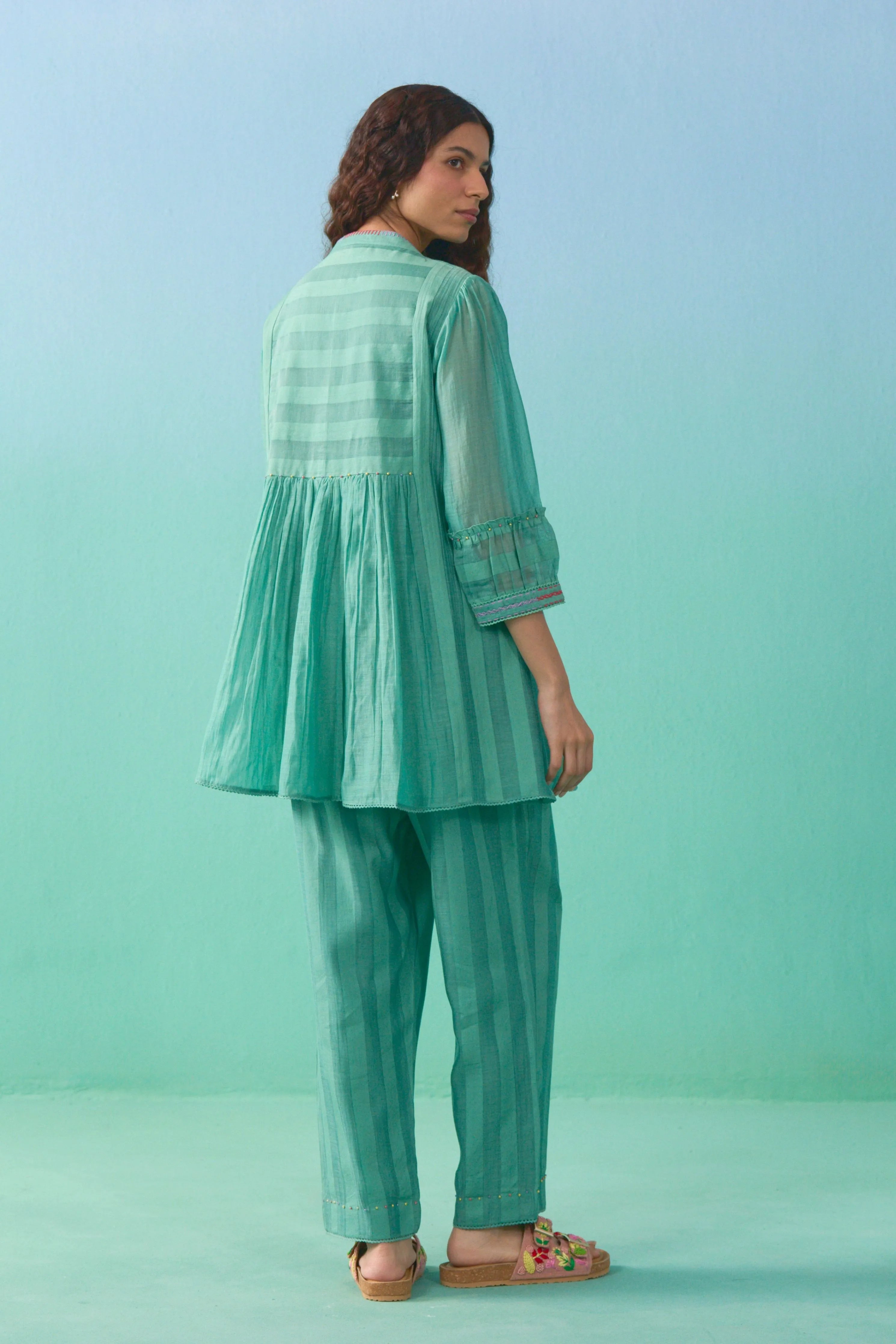 Matcha Ziba Flared Co-Ord Set