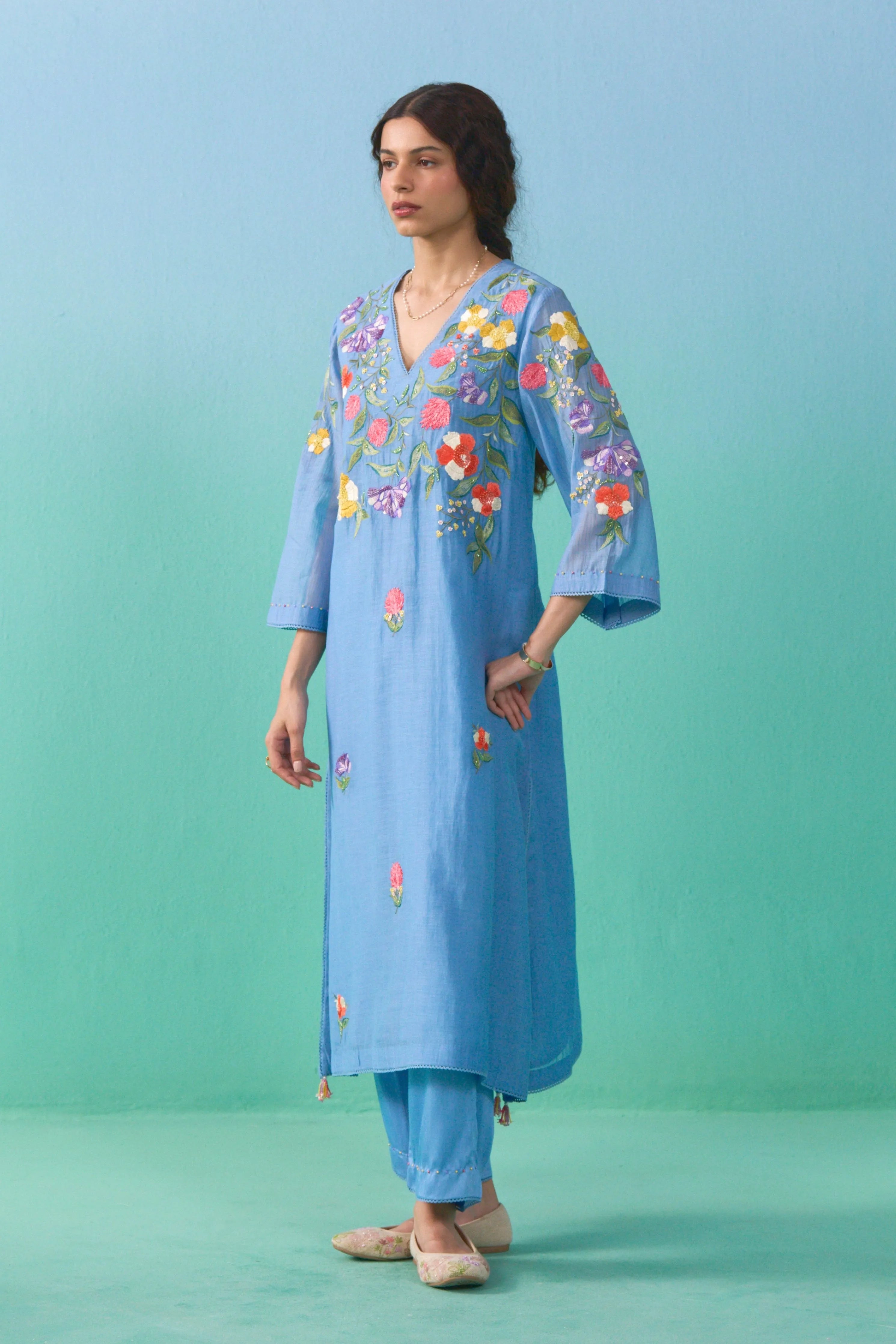 Blue Parisa Kurta Set