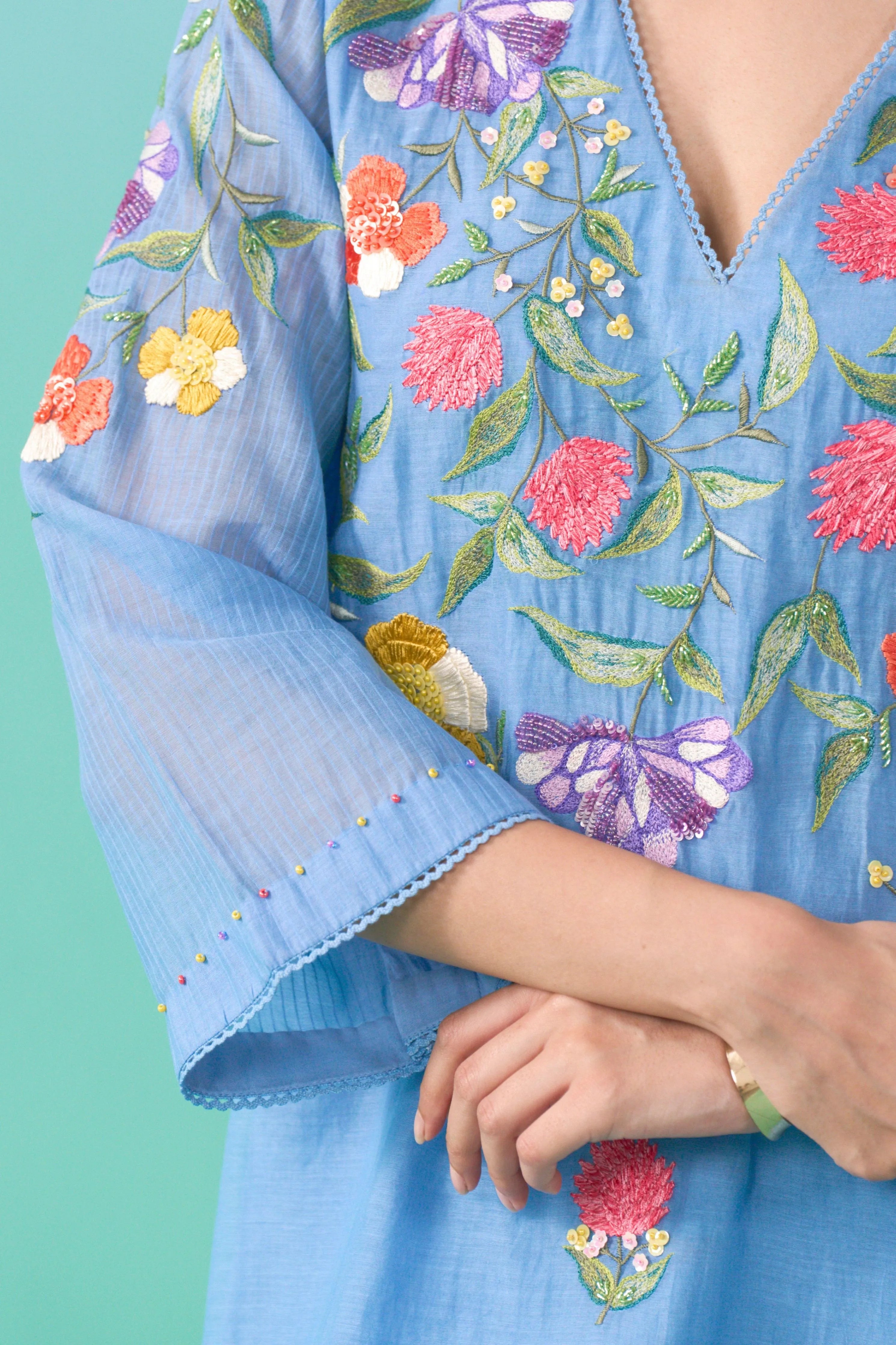 Blue Parisa Kurta Set