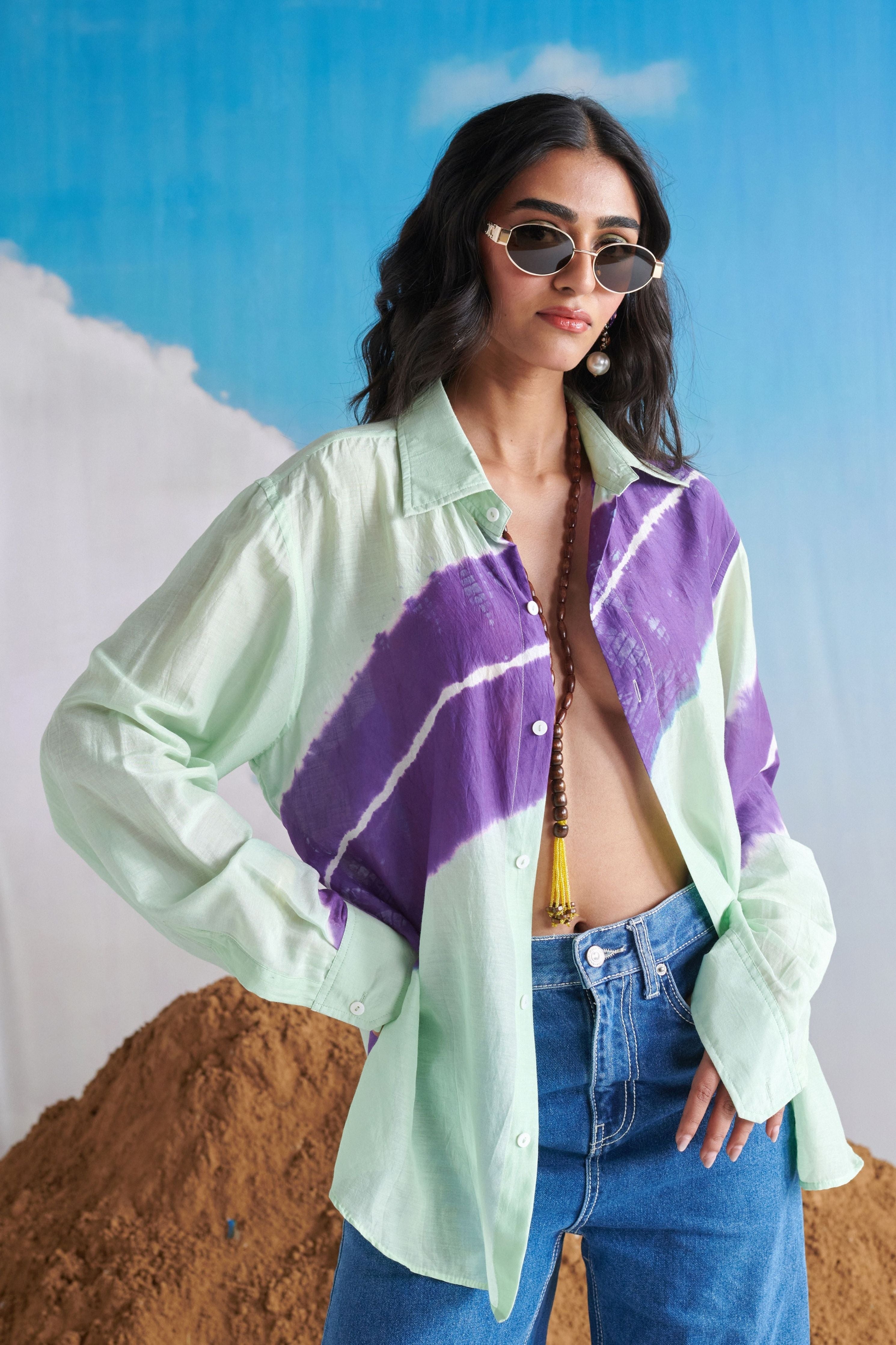 Aasmani Leher Shirt