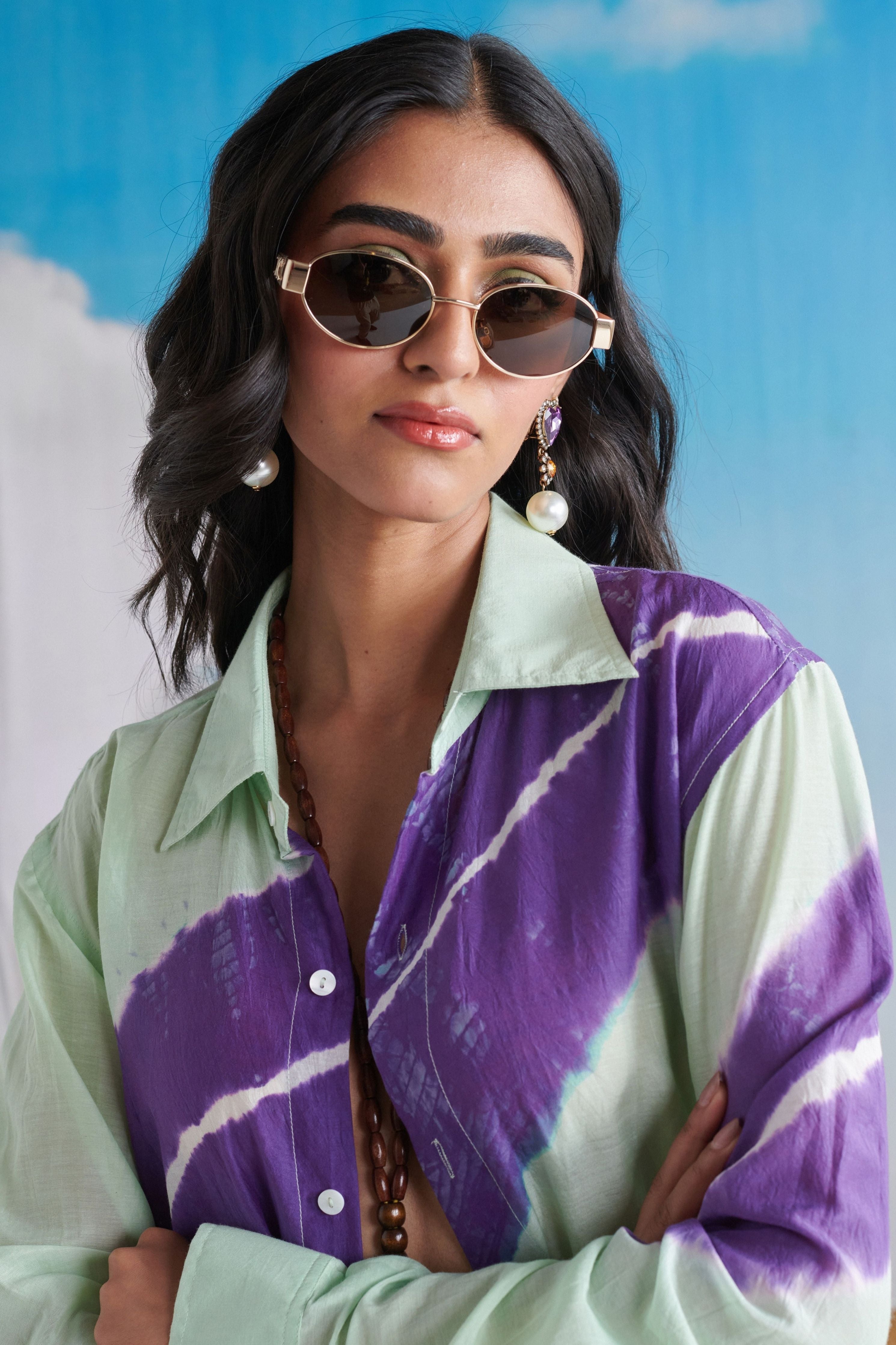 Aasmani Leher Shirt