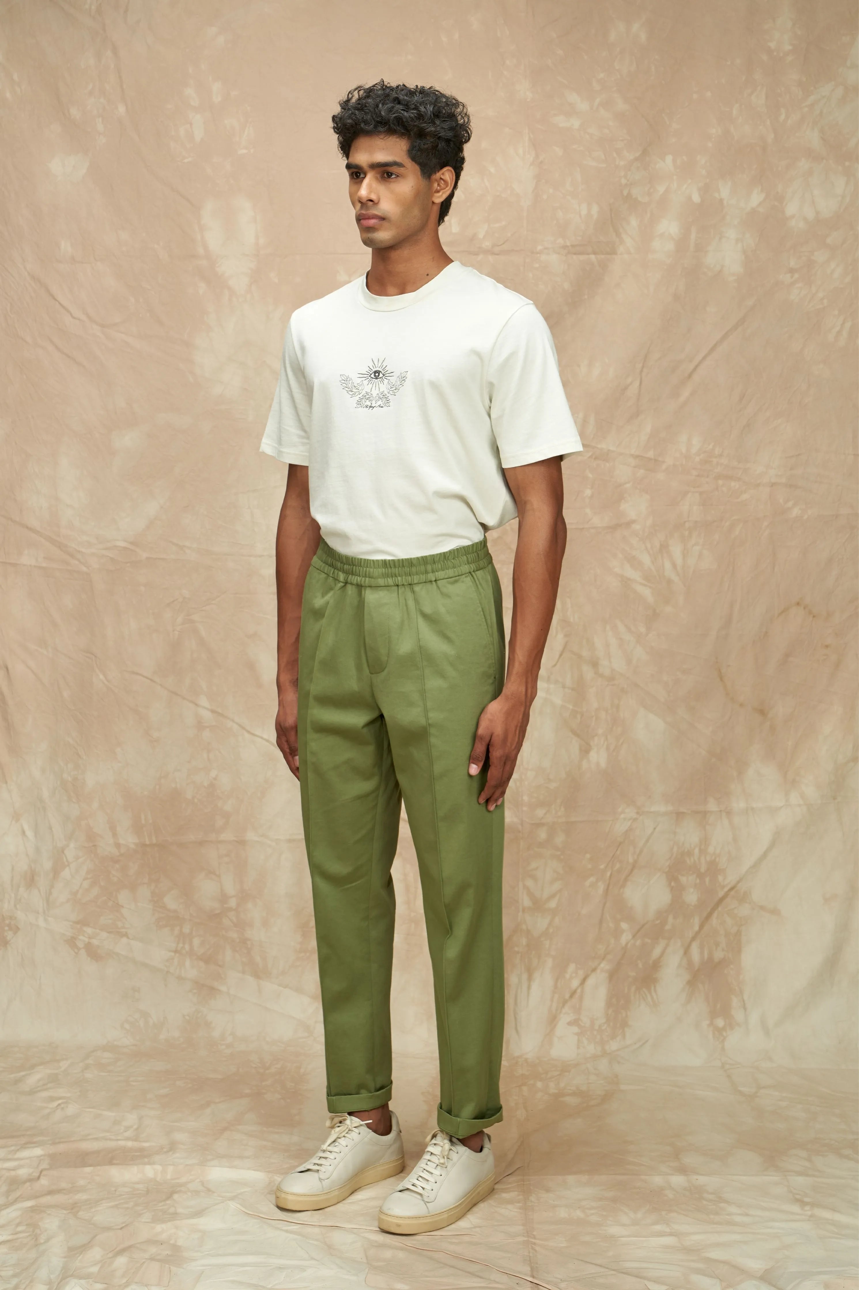 Elasticated Linen Trousers