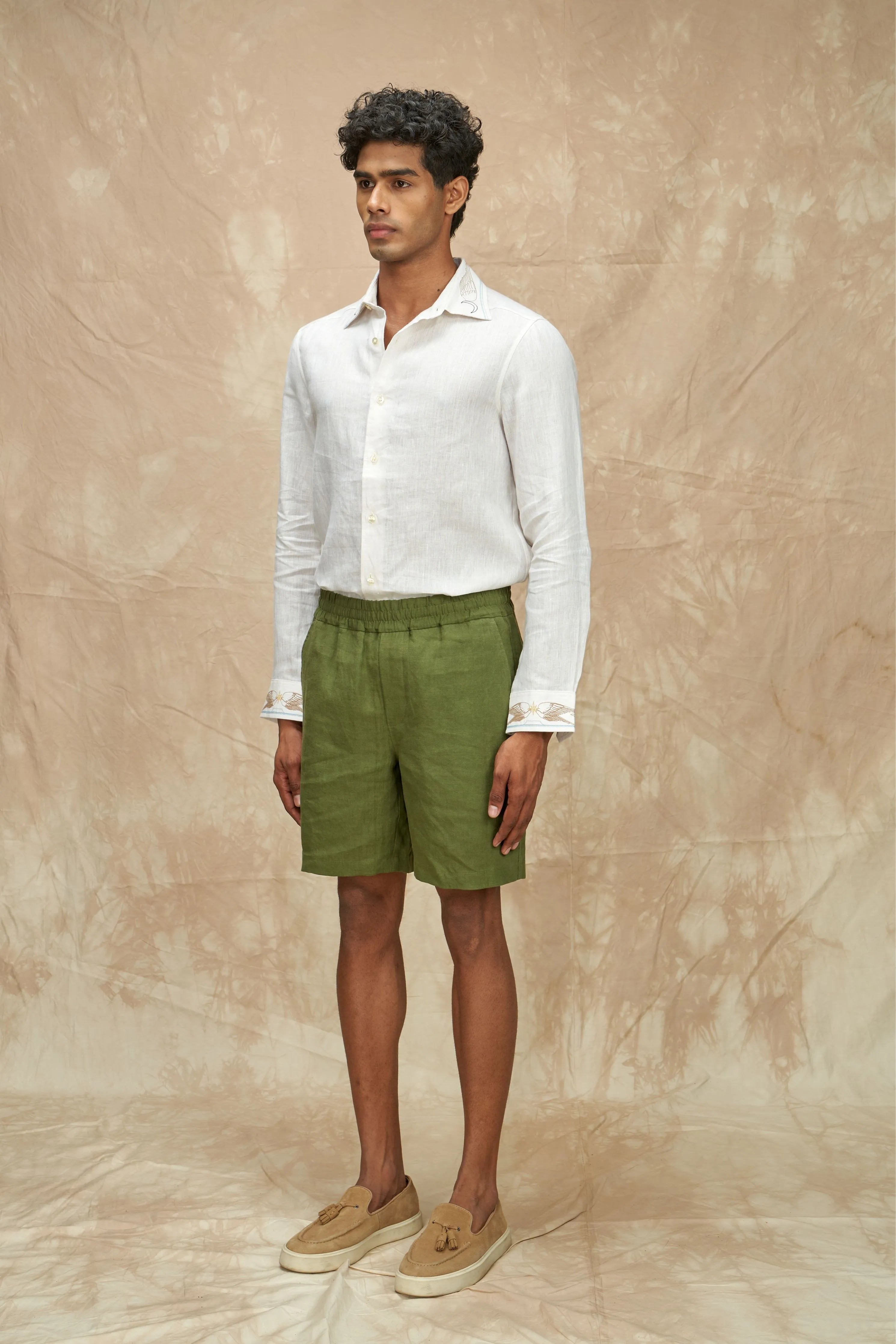 Elasticated Linen Shorts