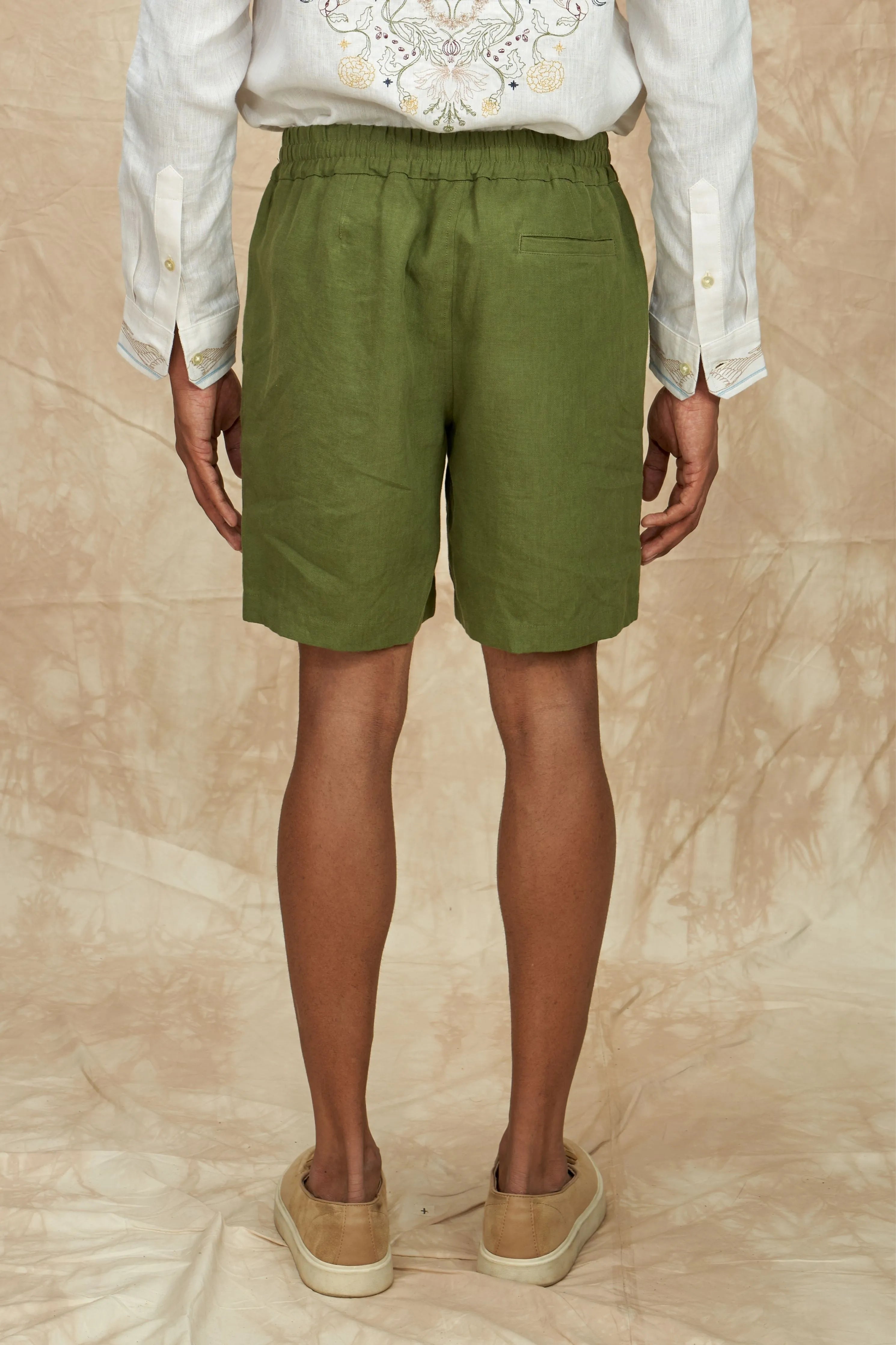 Elasticated Linen Shorts