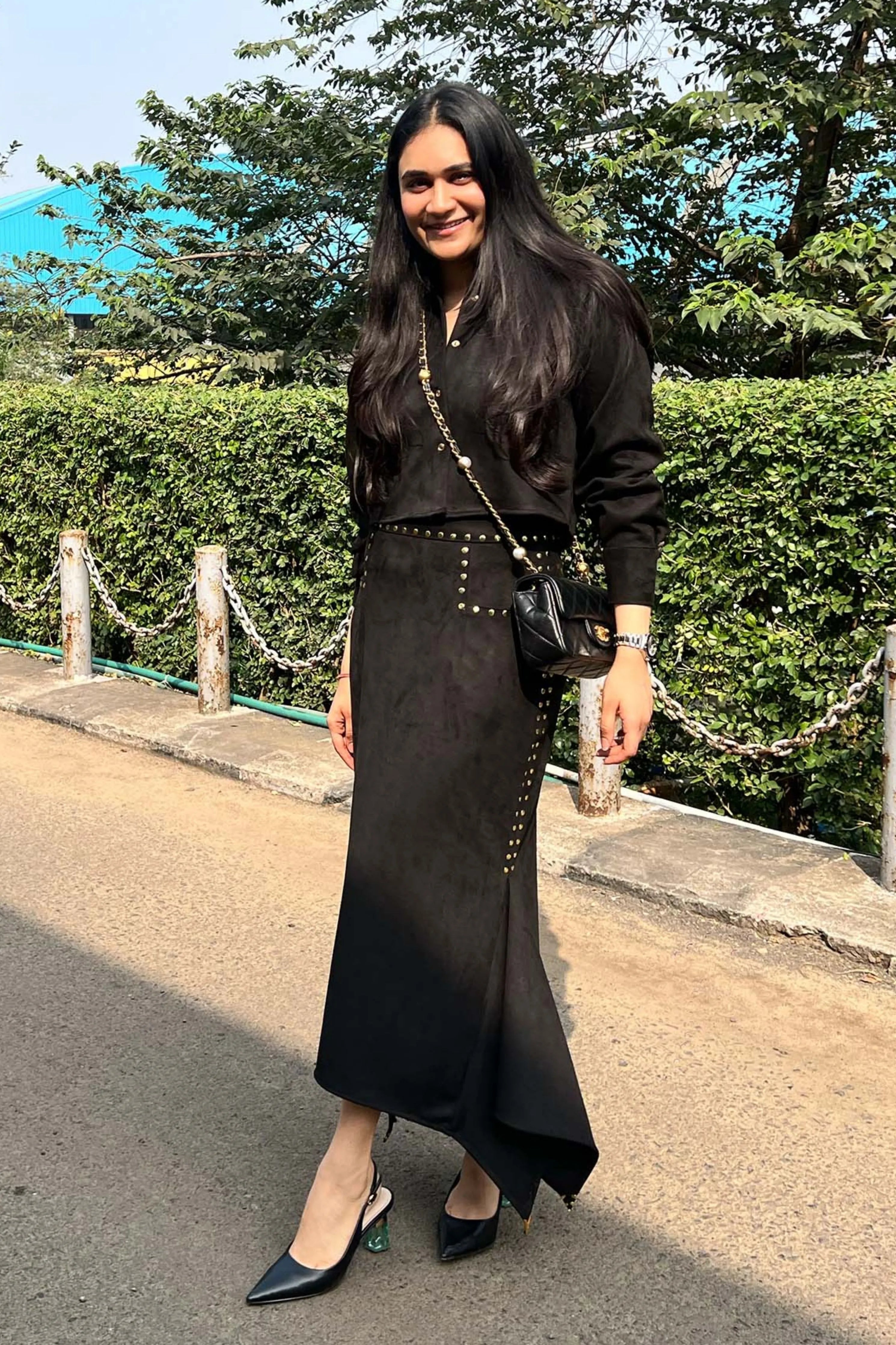 Embellished Suede Co-Ord