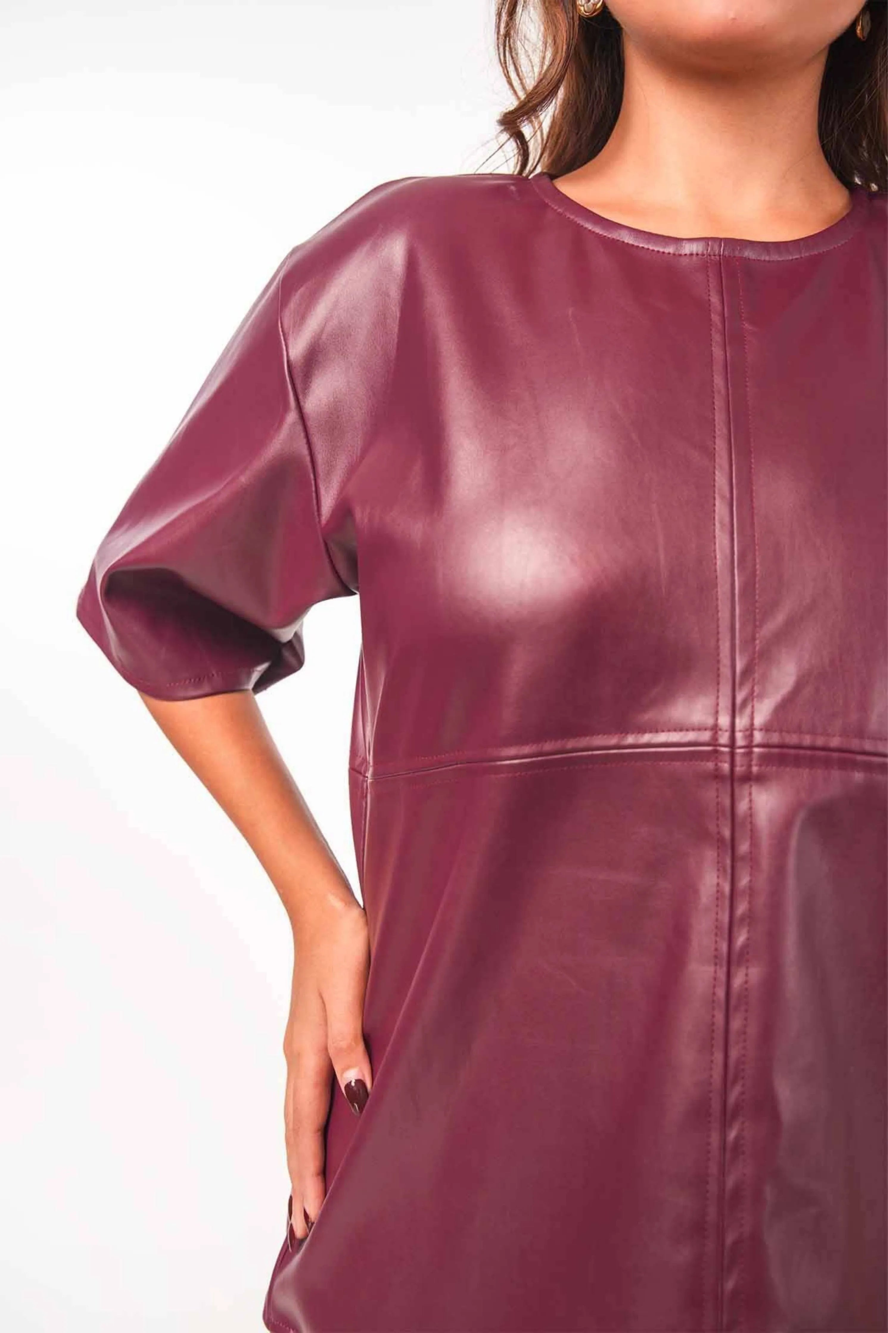 Wine Leather Co-Ord