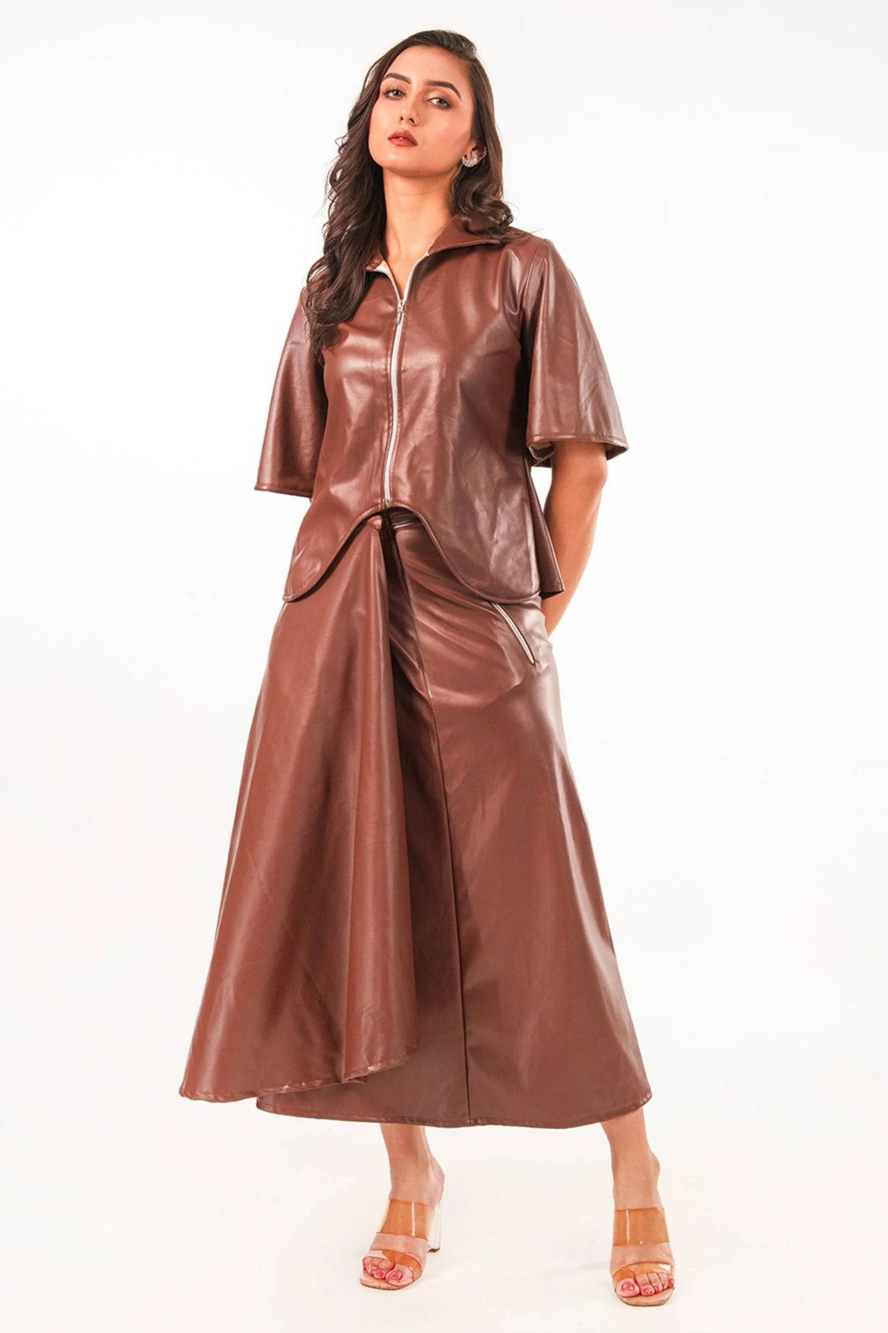 Mocha Leather Co-Ord