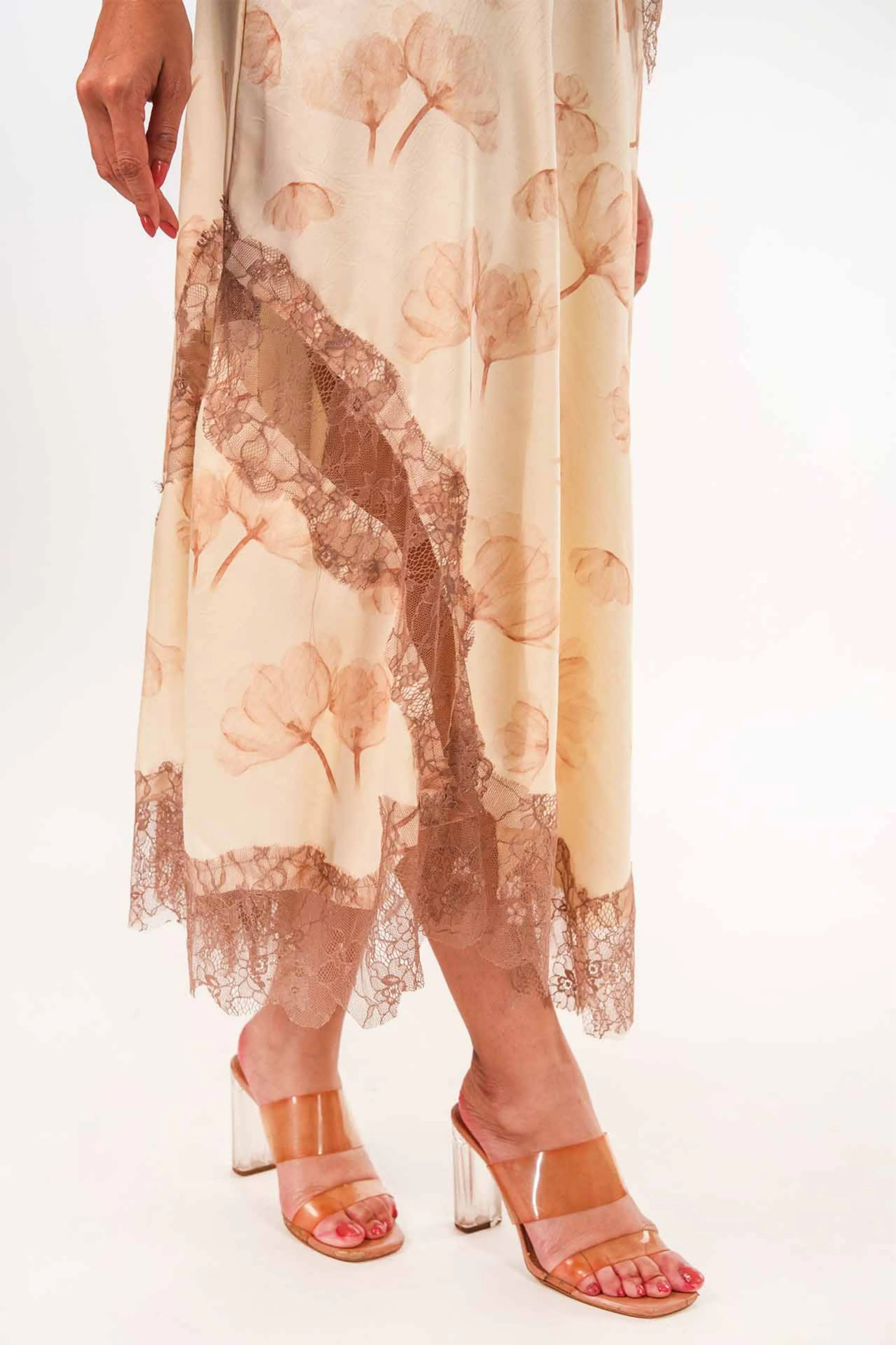Floral Satin Lace Co-Ord