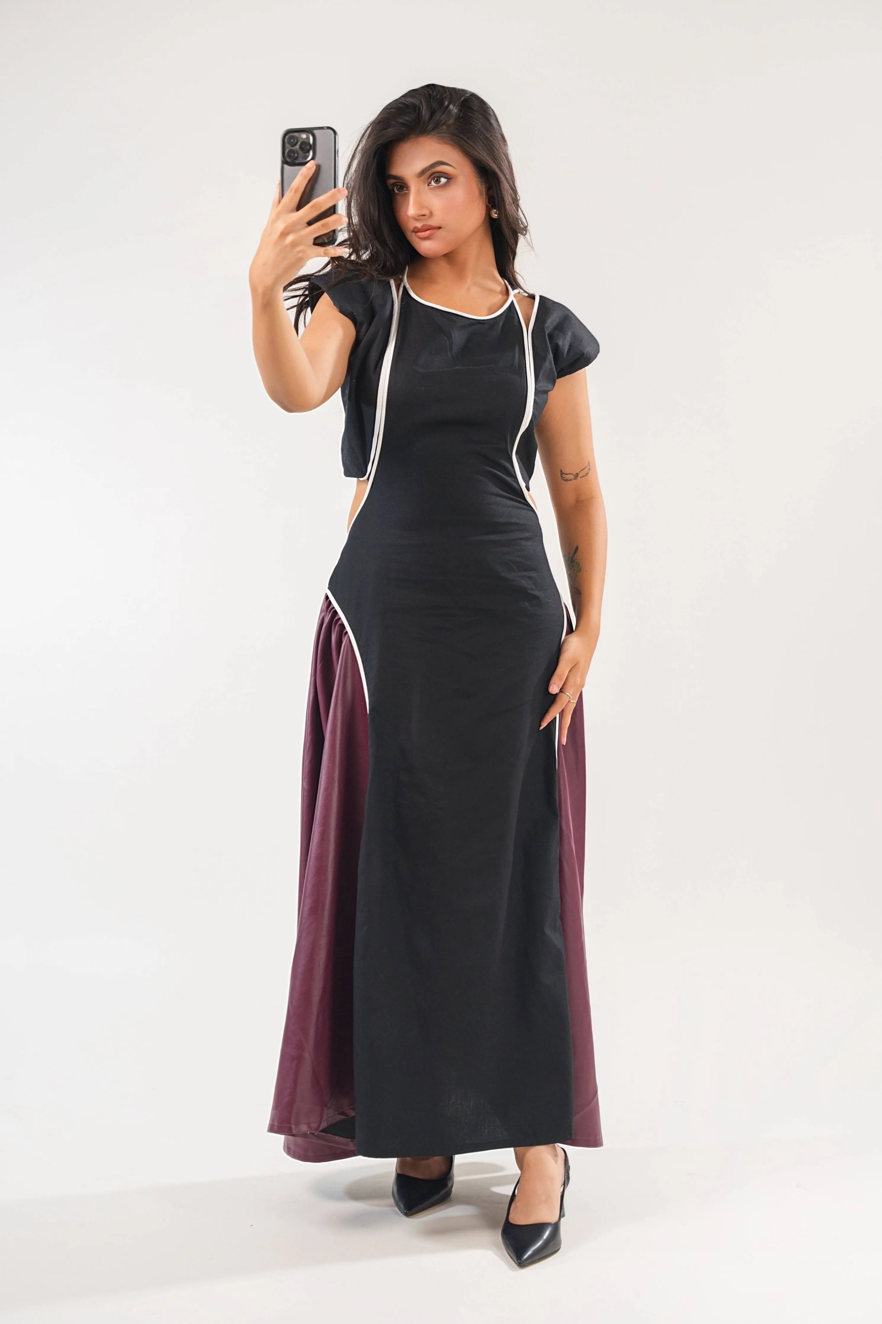 Leather Fusion Dress