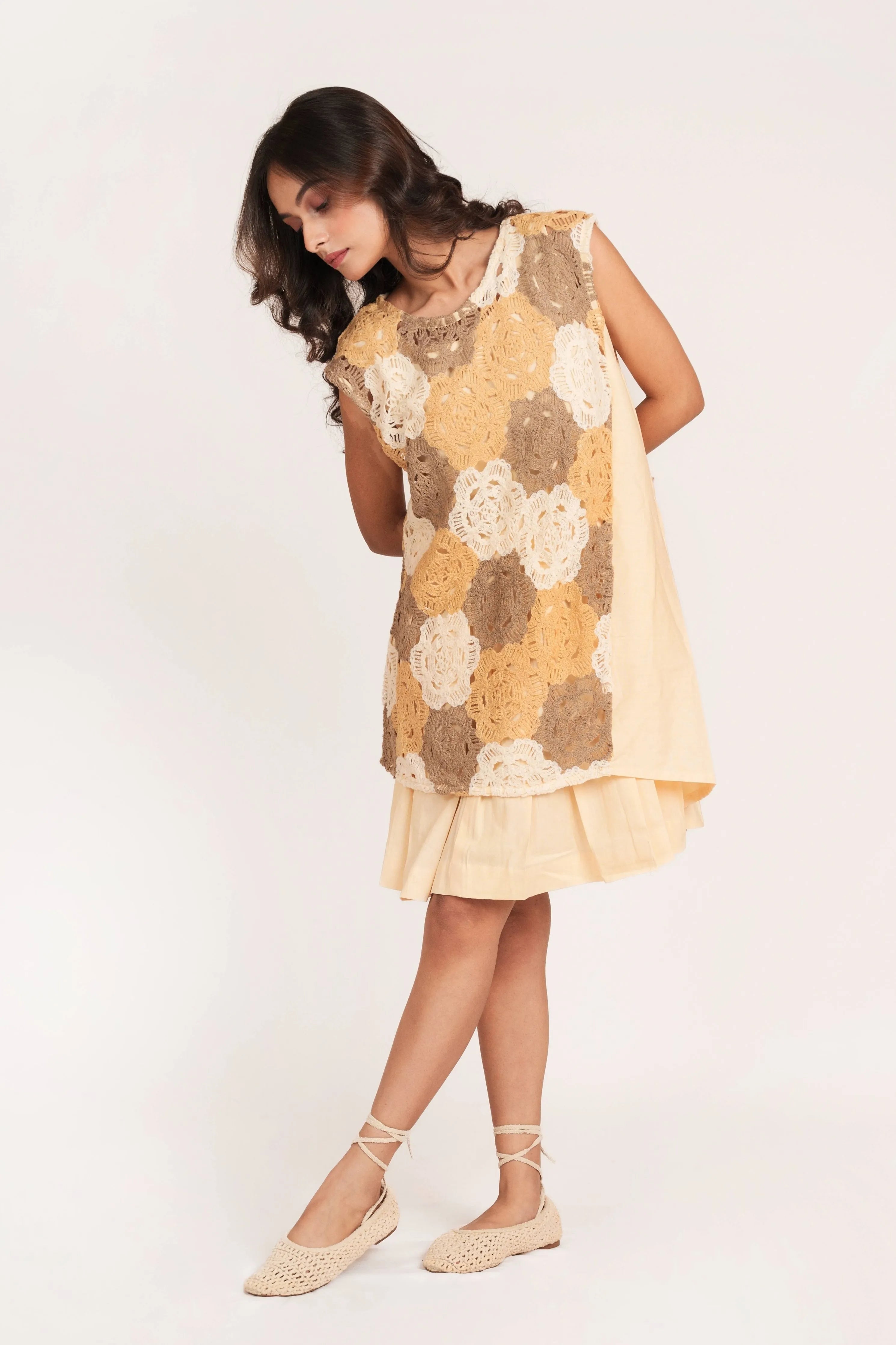 Crochet Floral Dress