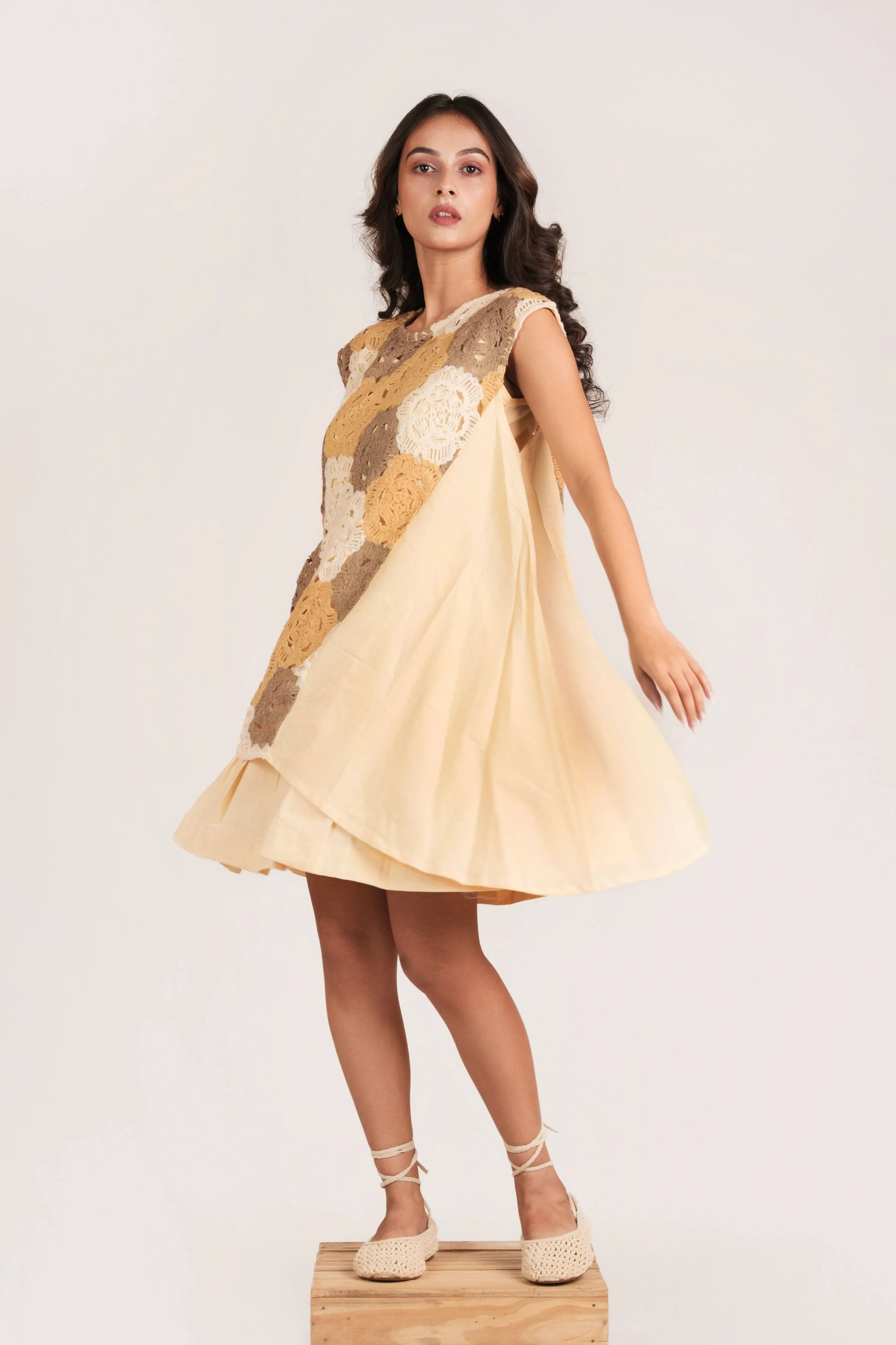 Crochet Floral Dress