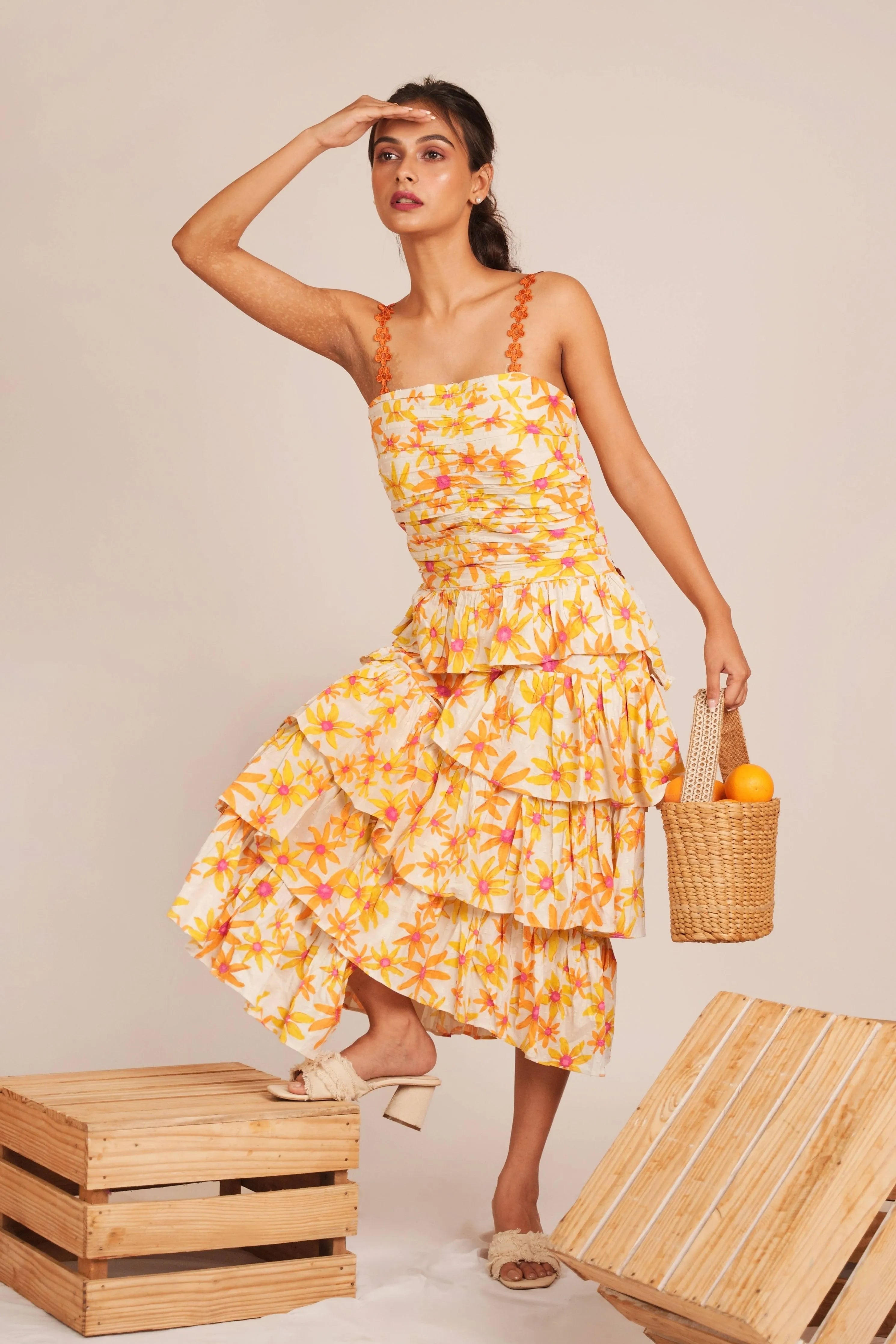 Layered Printed Dress