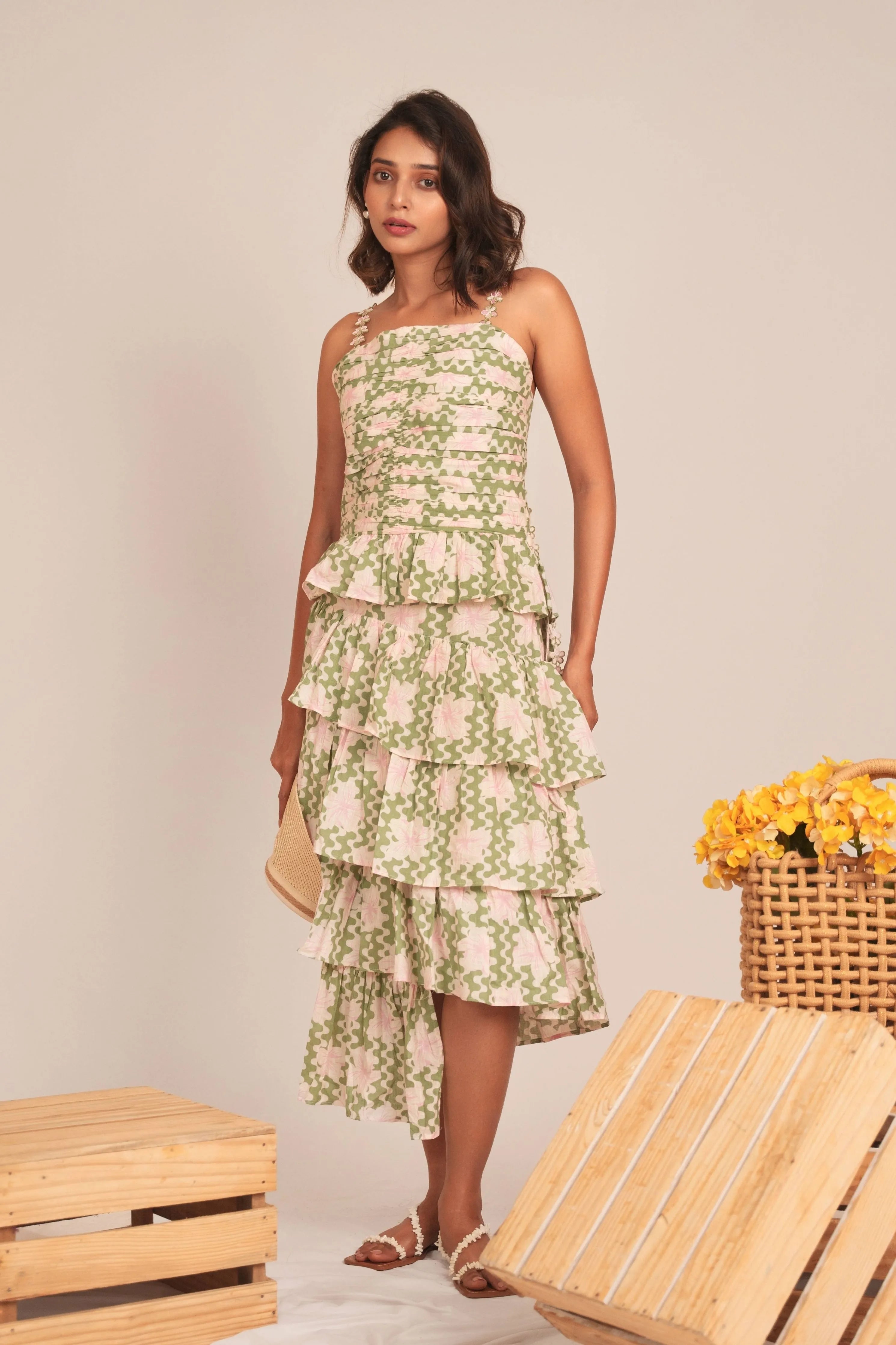 Layered Printed Dress