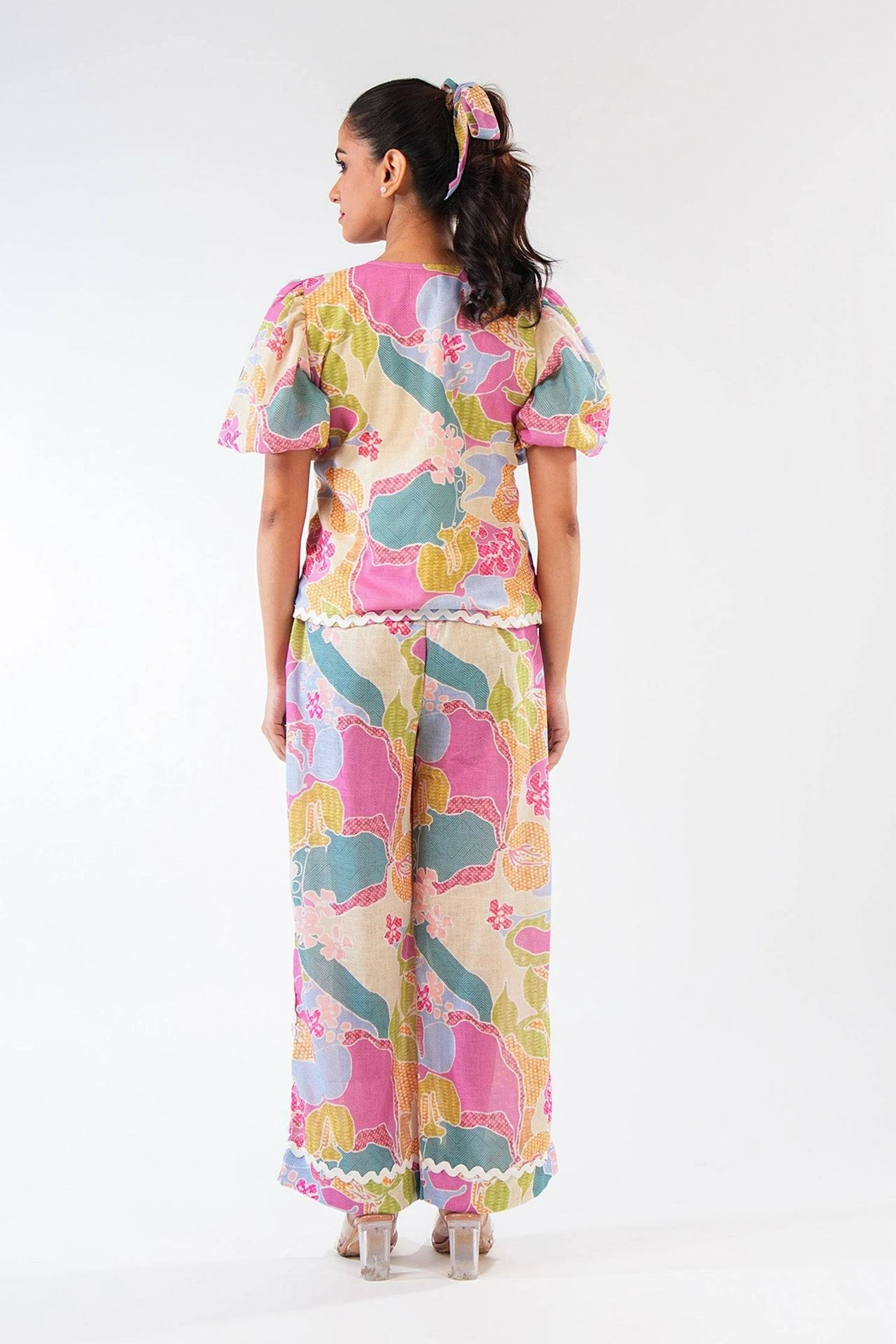 Printed Vest Co-Ord  Set