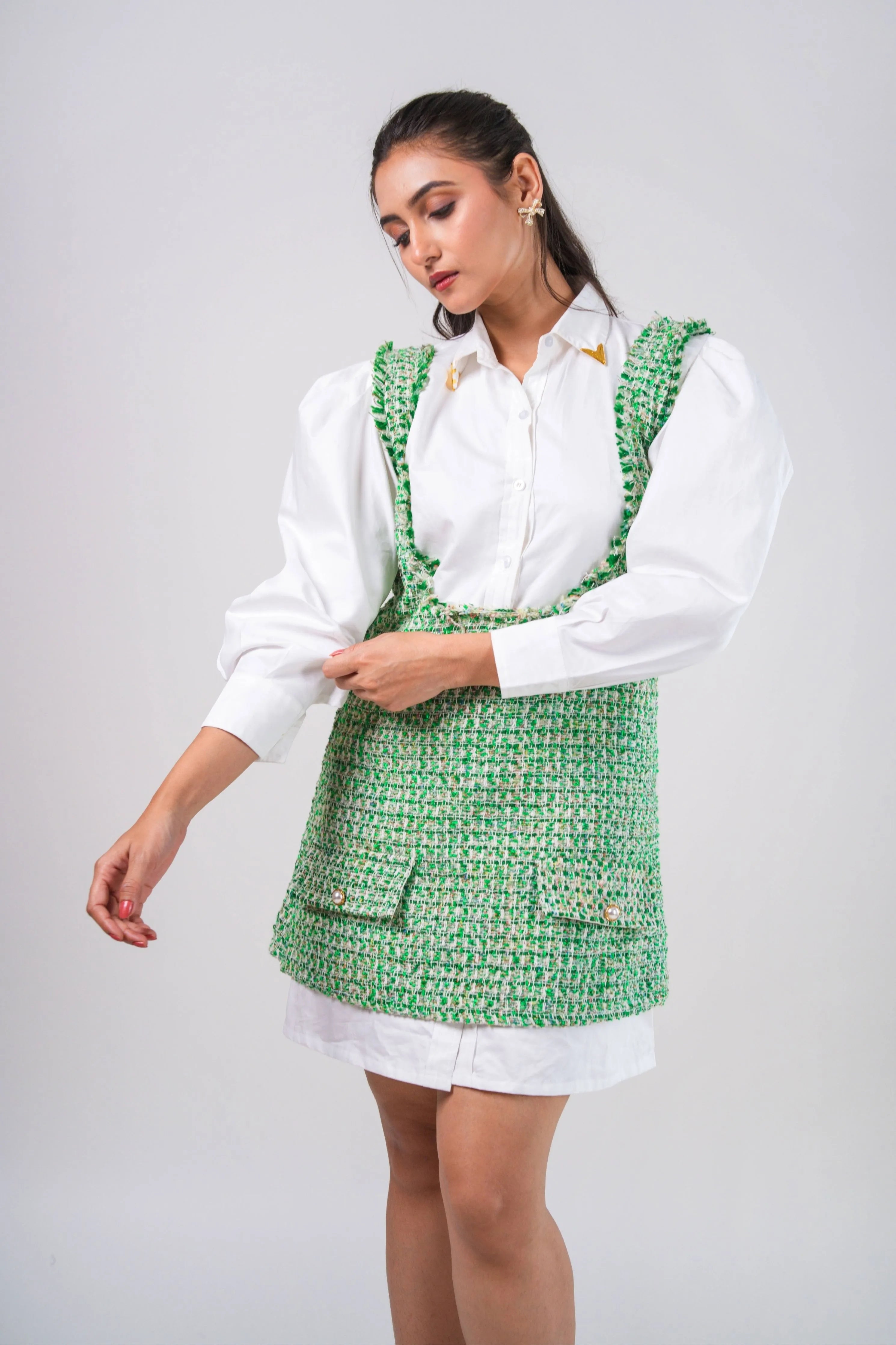 Tweed Layered Dress