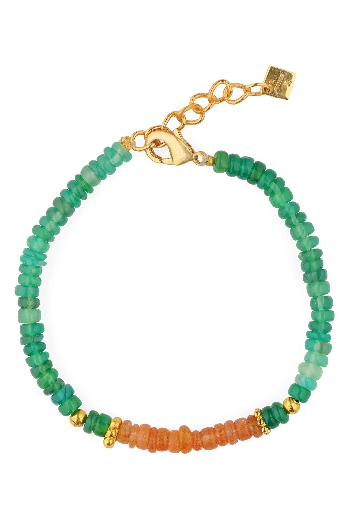 Eden Glow Bracelet  (Green Onyx + Strawberry)