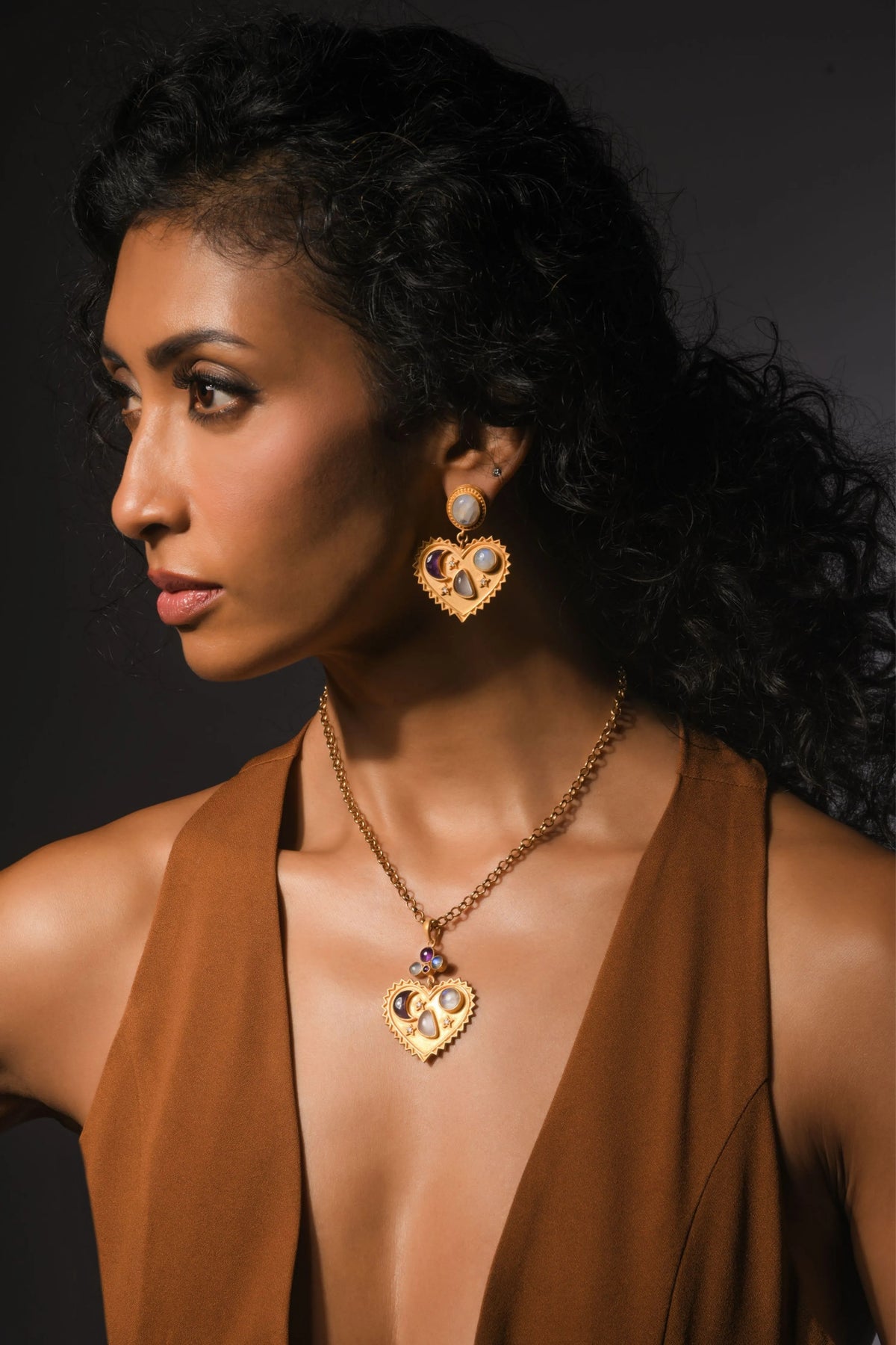 Moonlit Heart Earrings