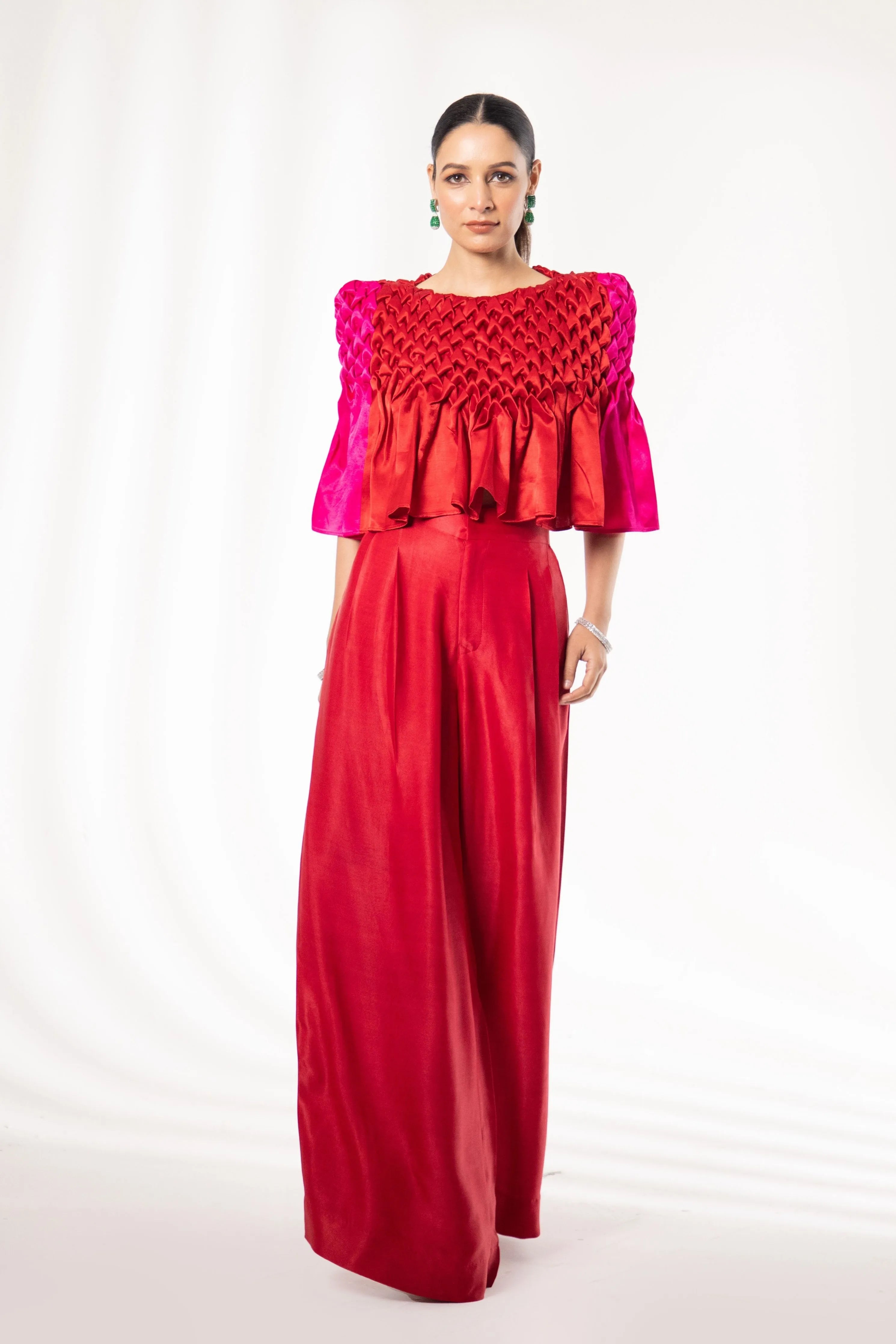 Luna Smocked Cape with pant