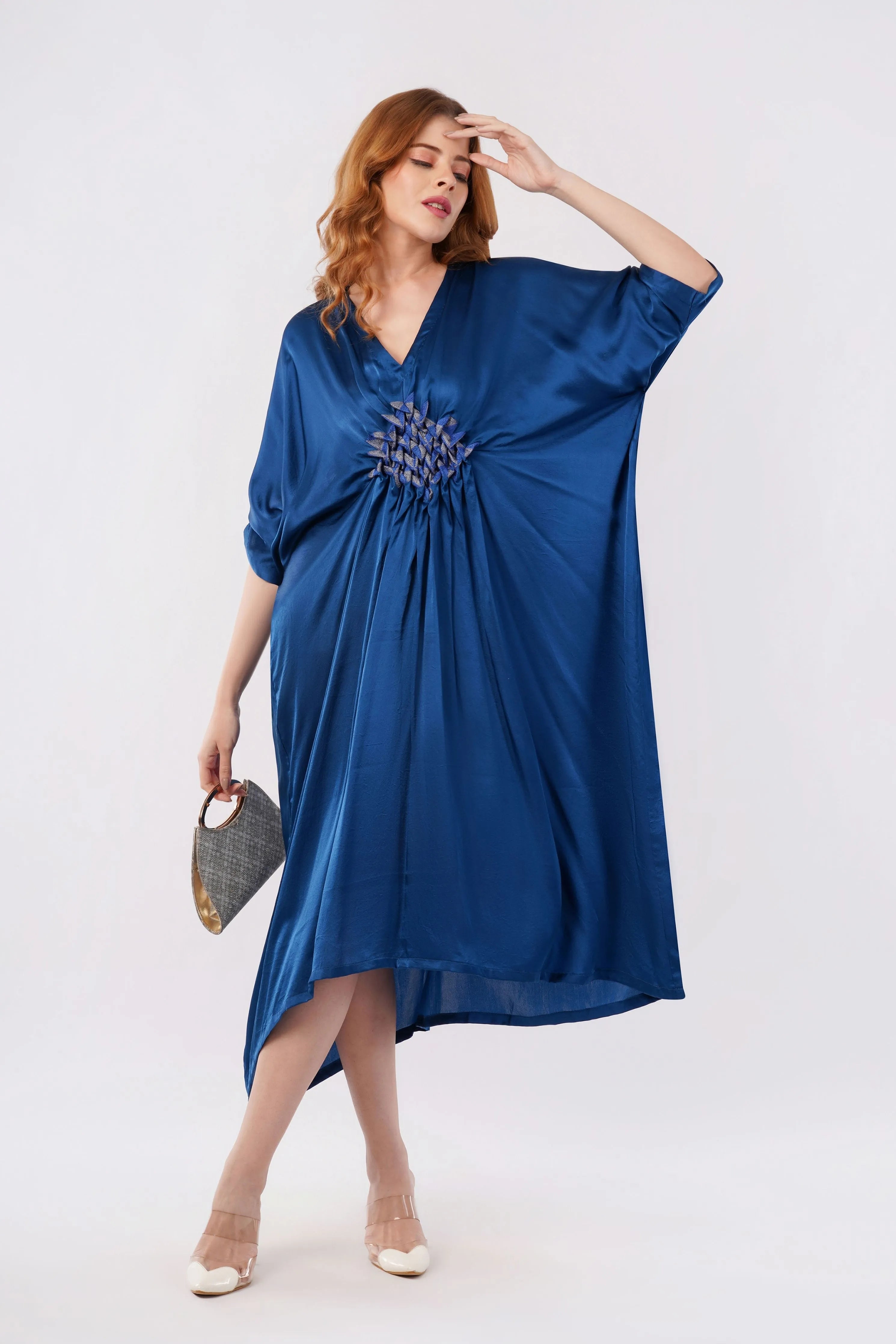 Smocked kaftan