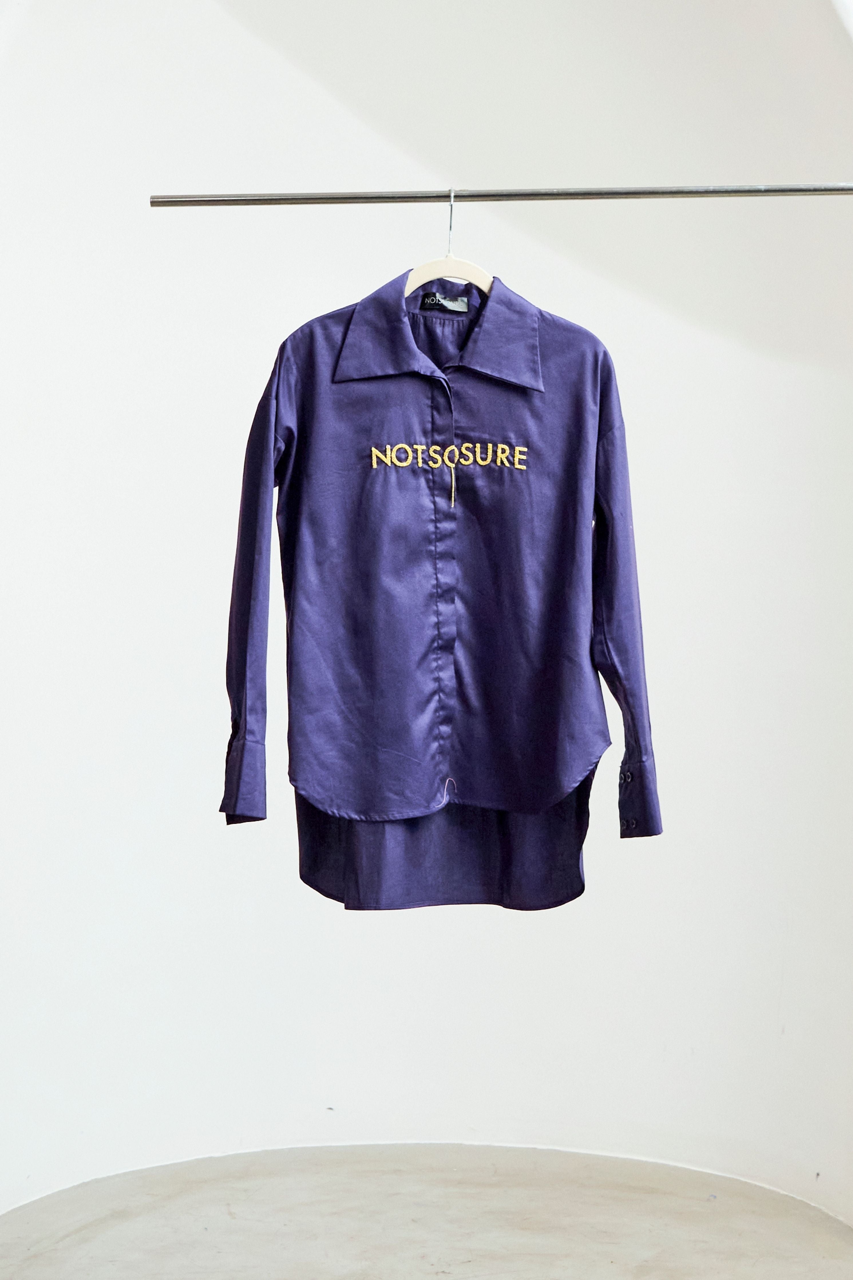 Purple Notsosure shirt