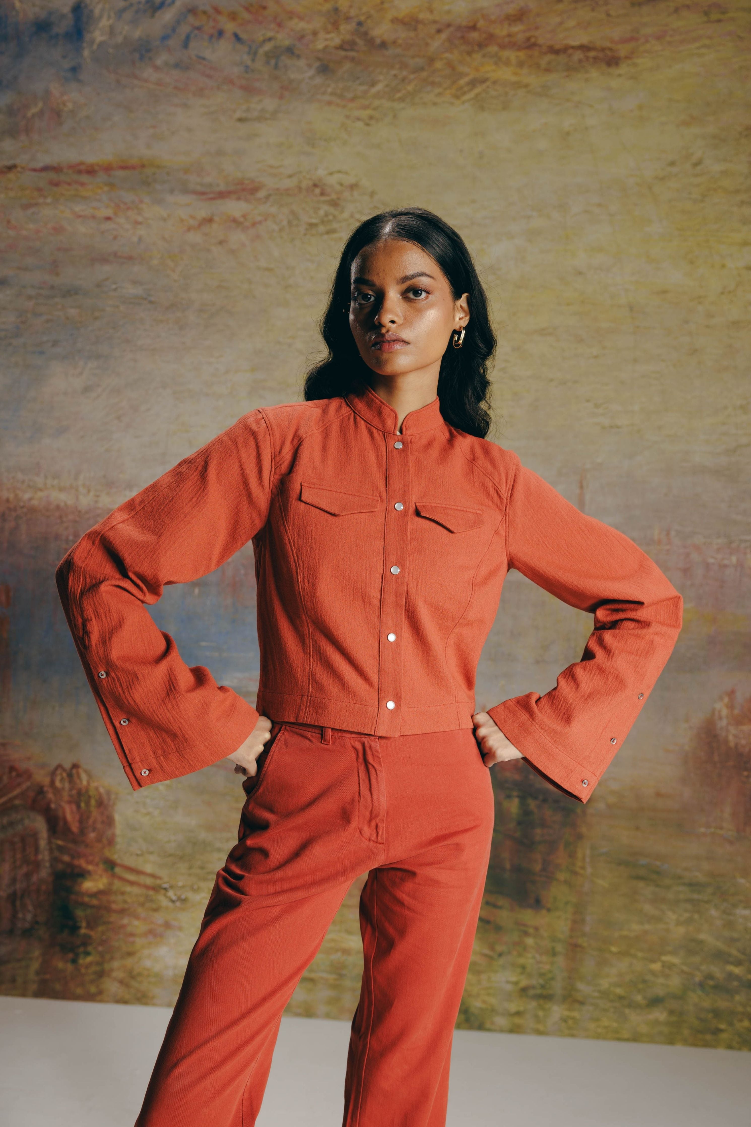 Nehru Crepe Overshirt
