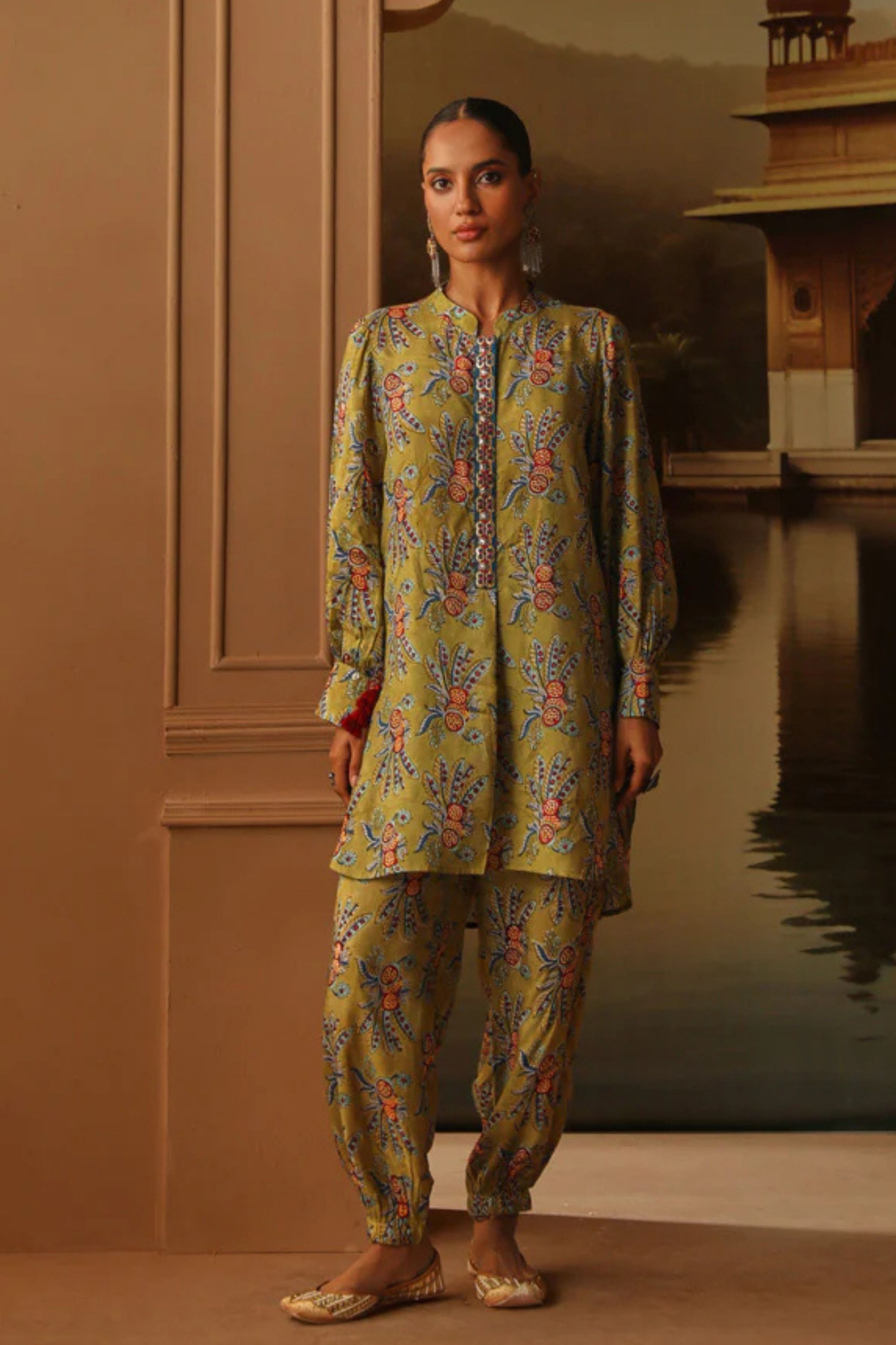 Nishaat Short Rounded Ghera Kurta Set