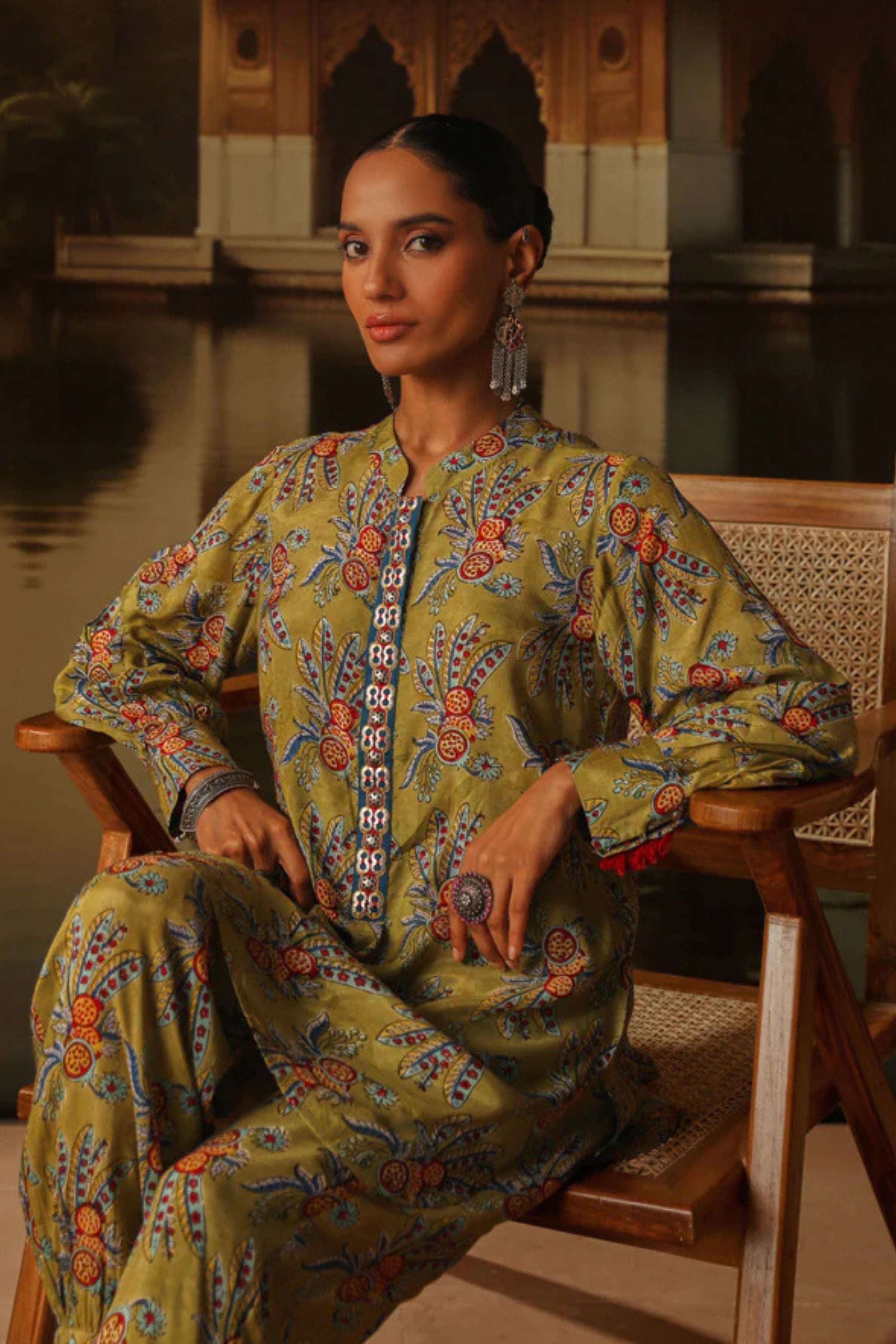 Nishaat Short Rounded Ghera Kurta Set