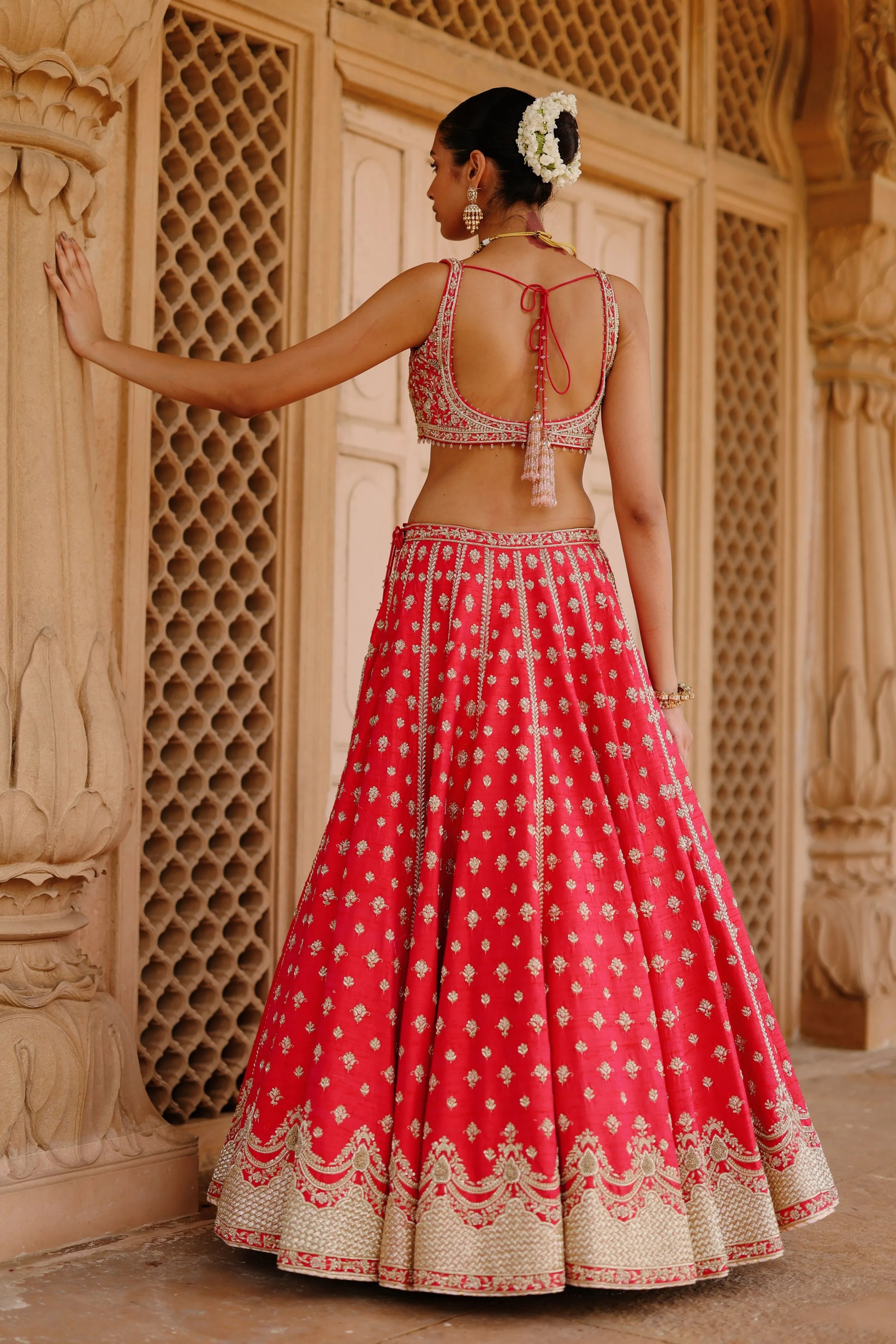 Noorbano  Hot Pink Lehenga Set with Blouse & Dupatta