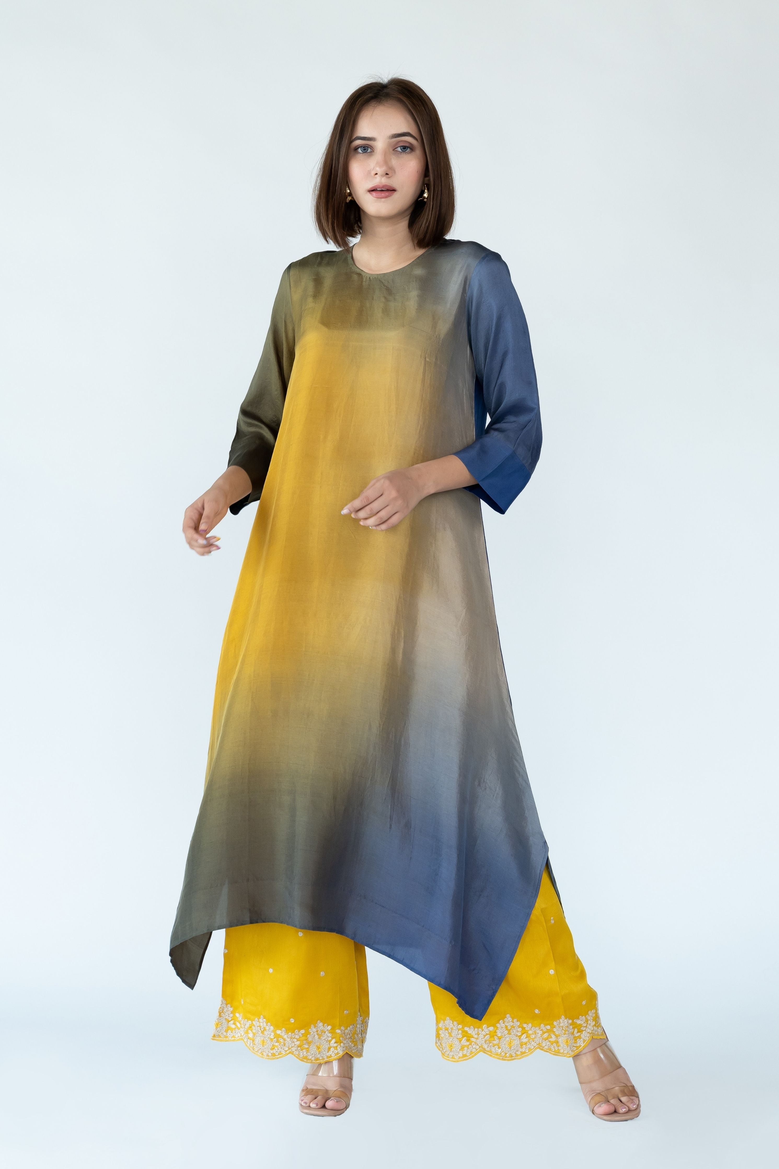 Yellow Royal Zari Kurta Set
