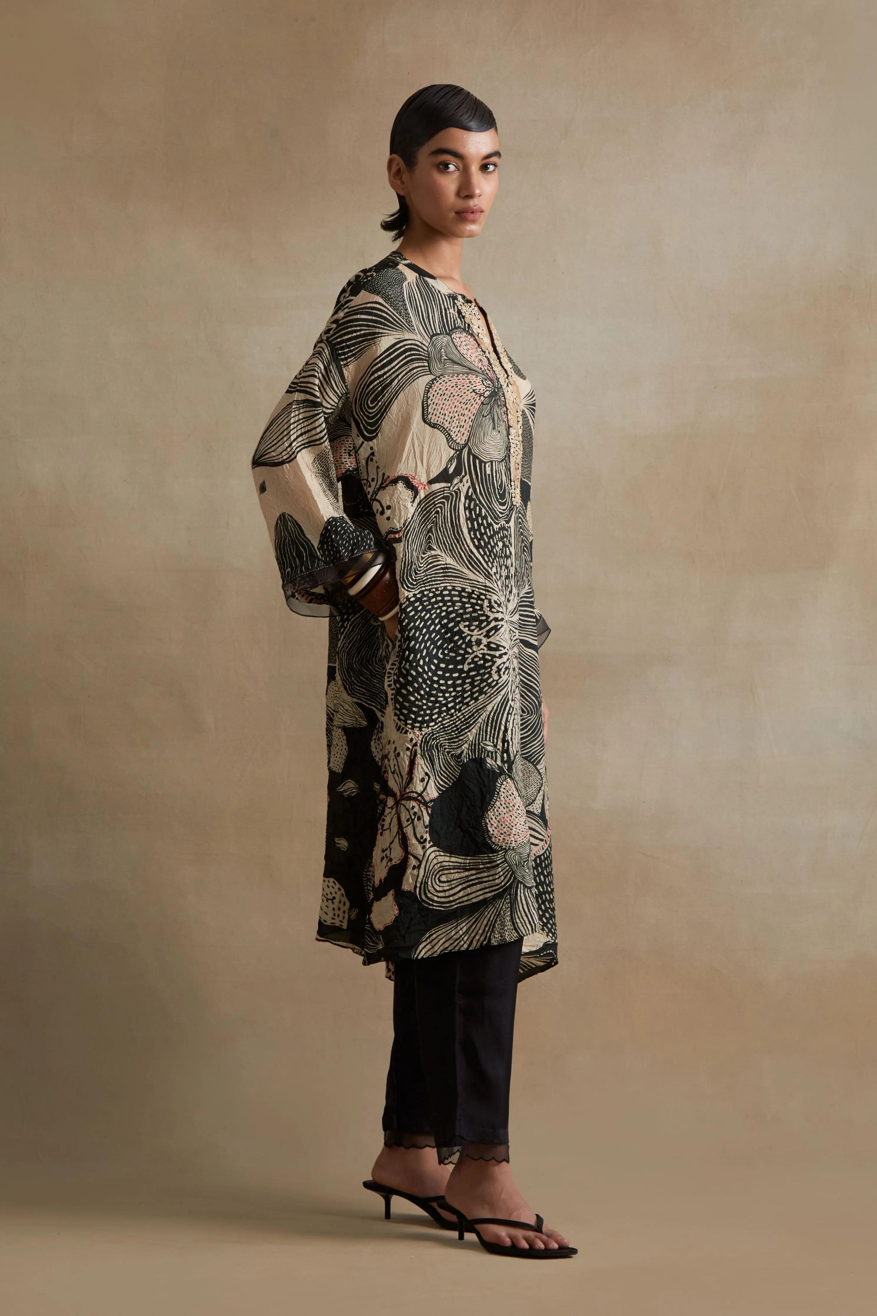 Clay Intricate Embroidered Kurta Set