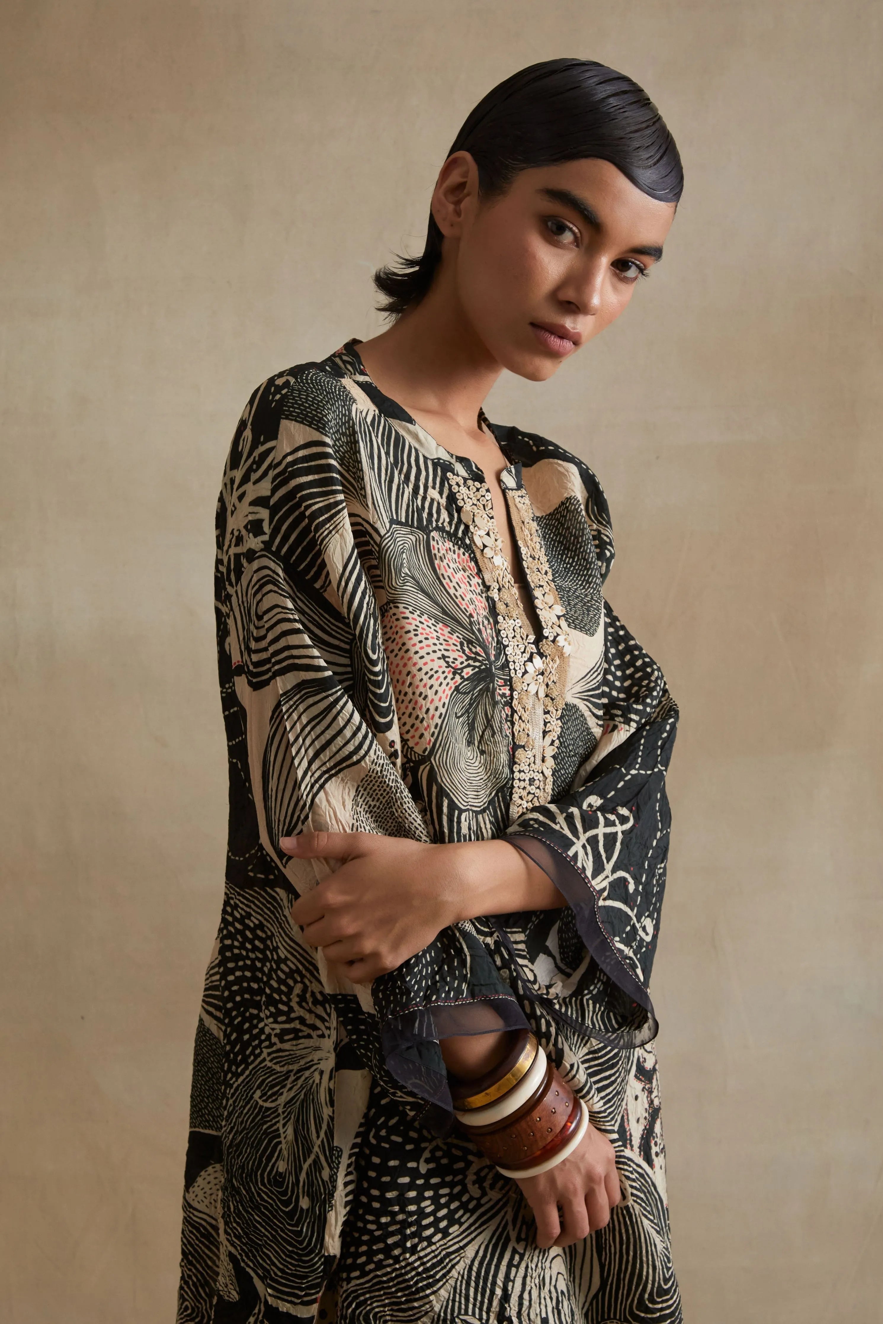 Clay Intricate Embroidered Kurta Set