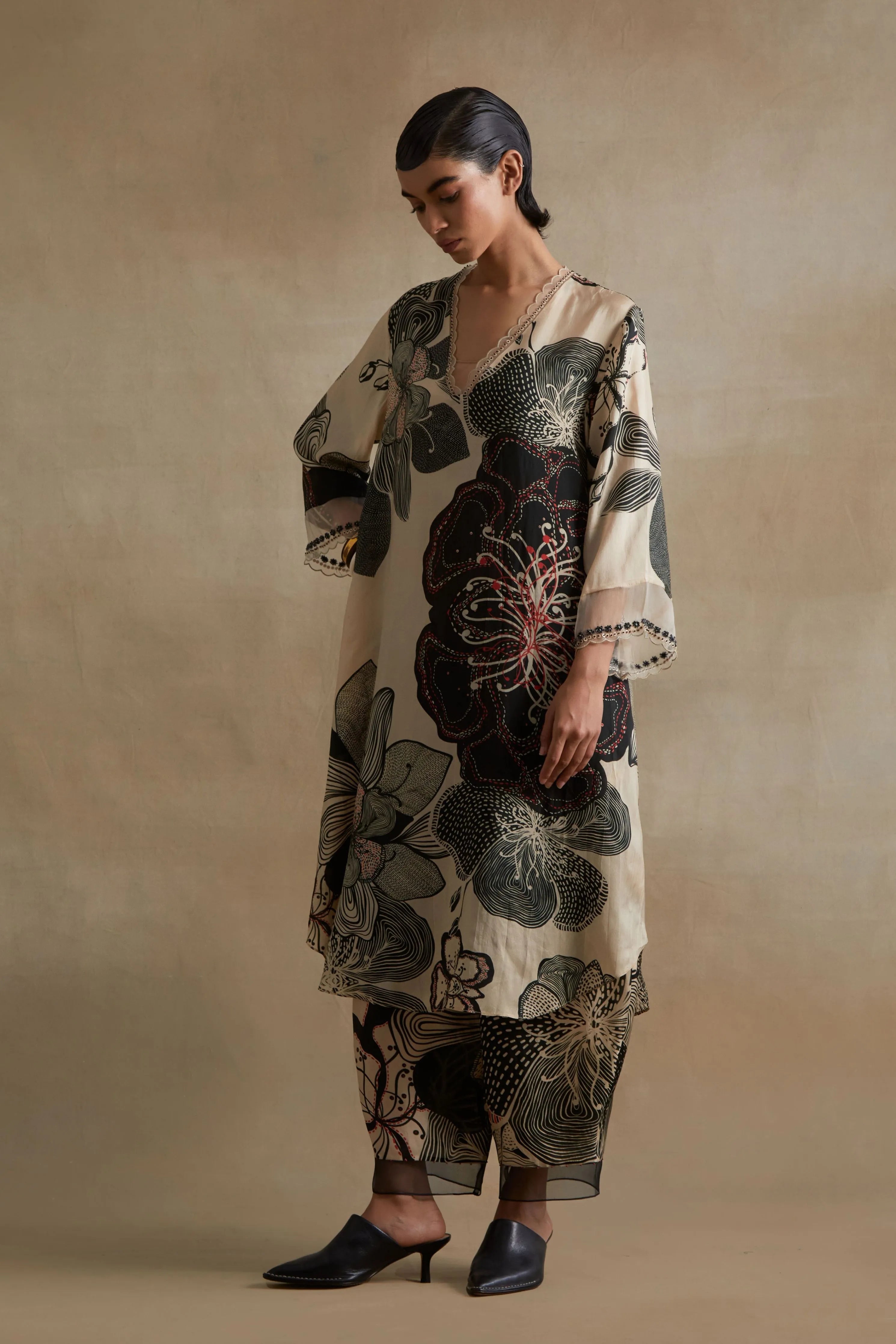 Clay Intricate Detailed Kurta Set