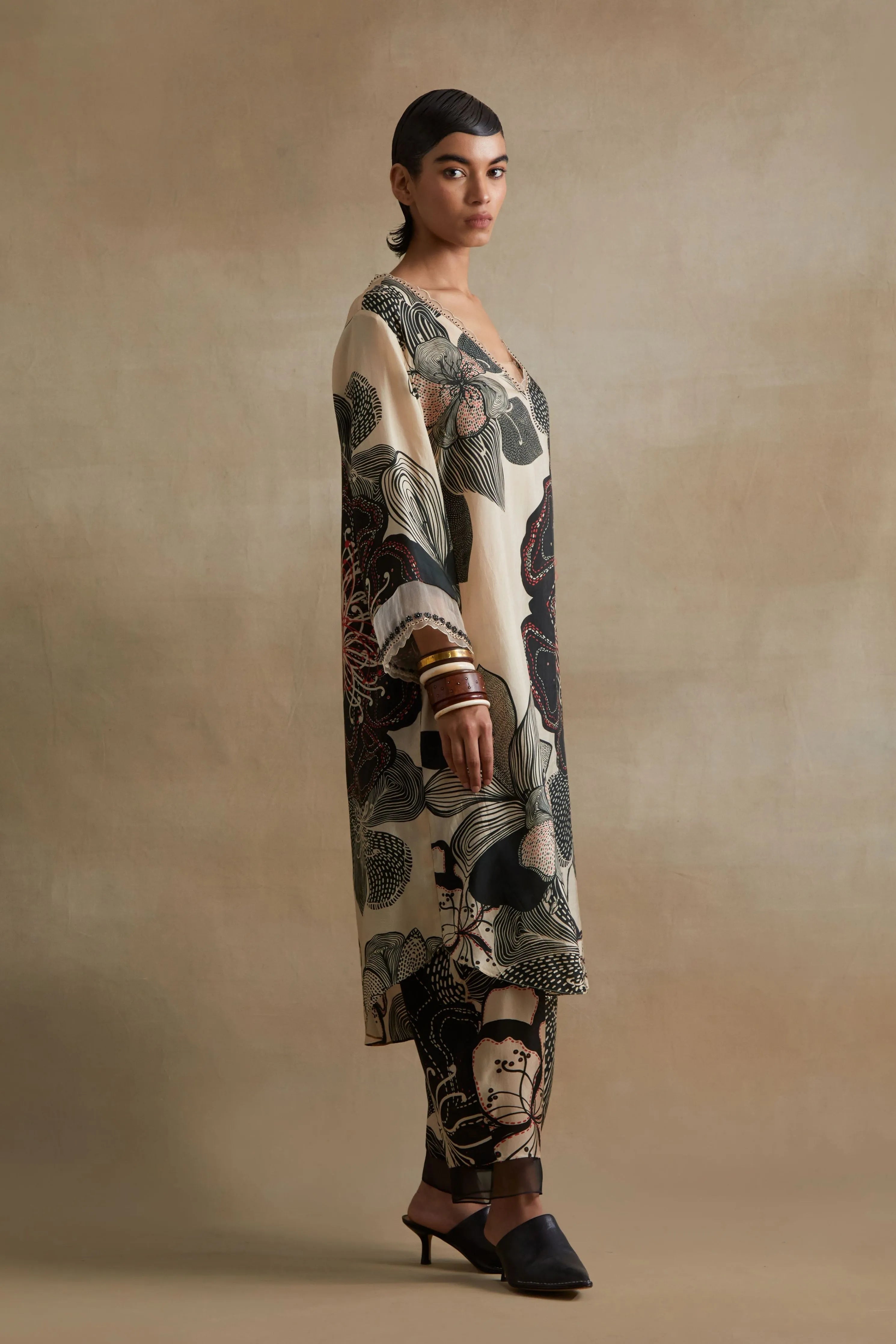 Clay Intricate Detailed Kurta Set