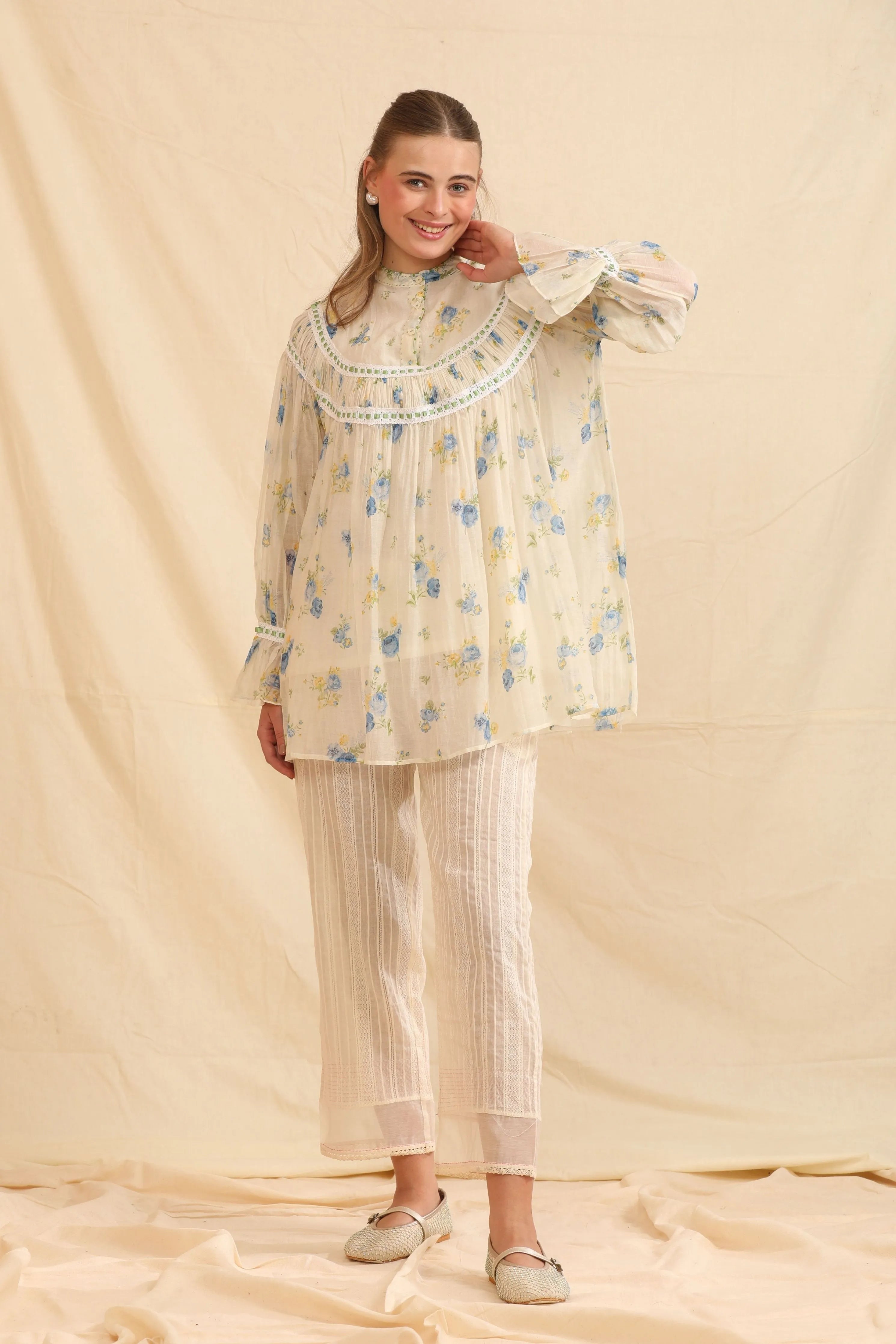 Hand Woven Cotton Silk Top