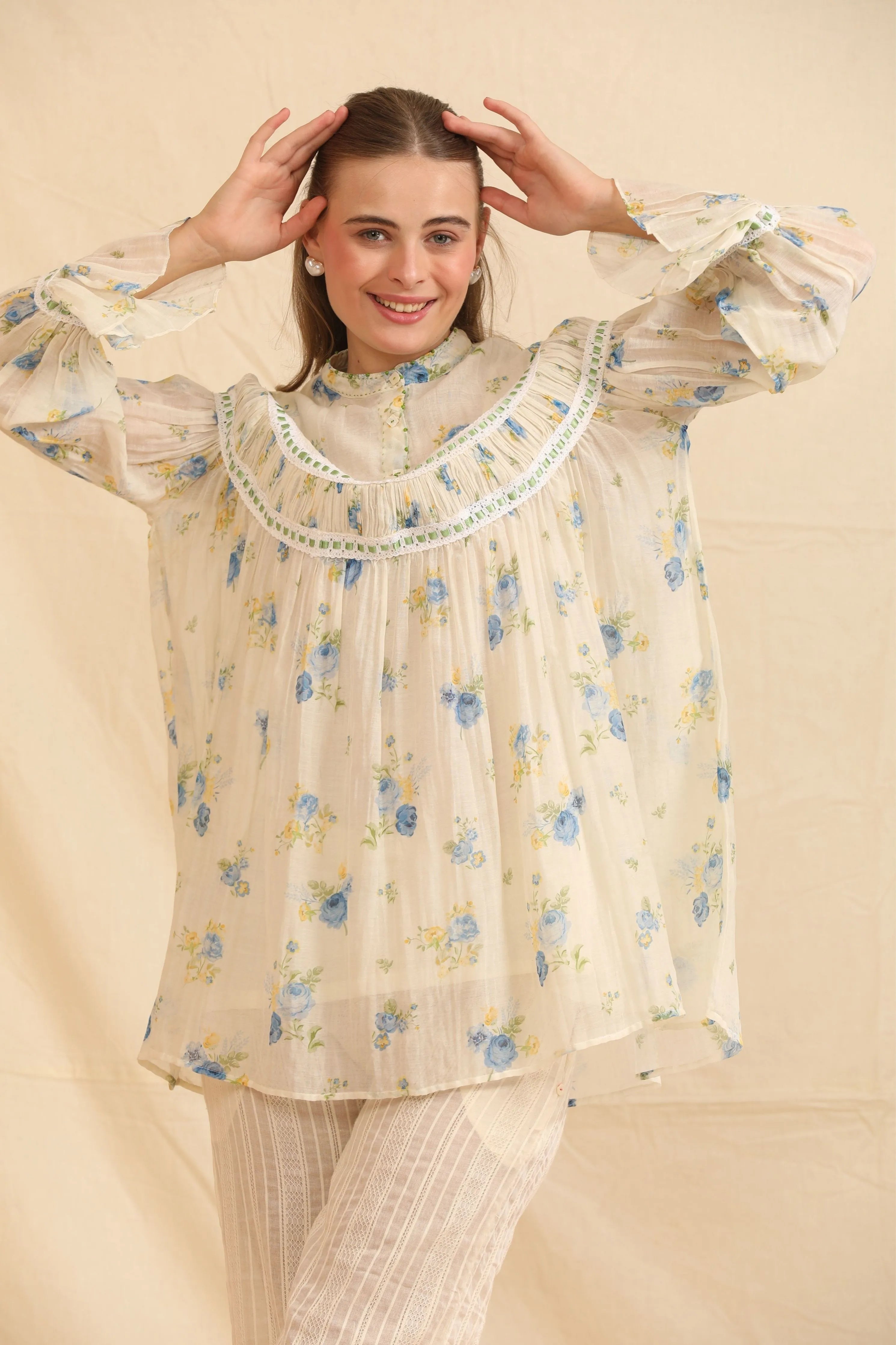 Hand Woven Cotton Silk Top