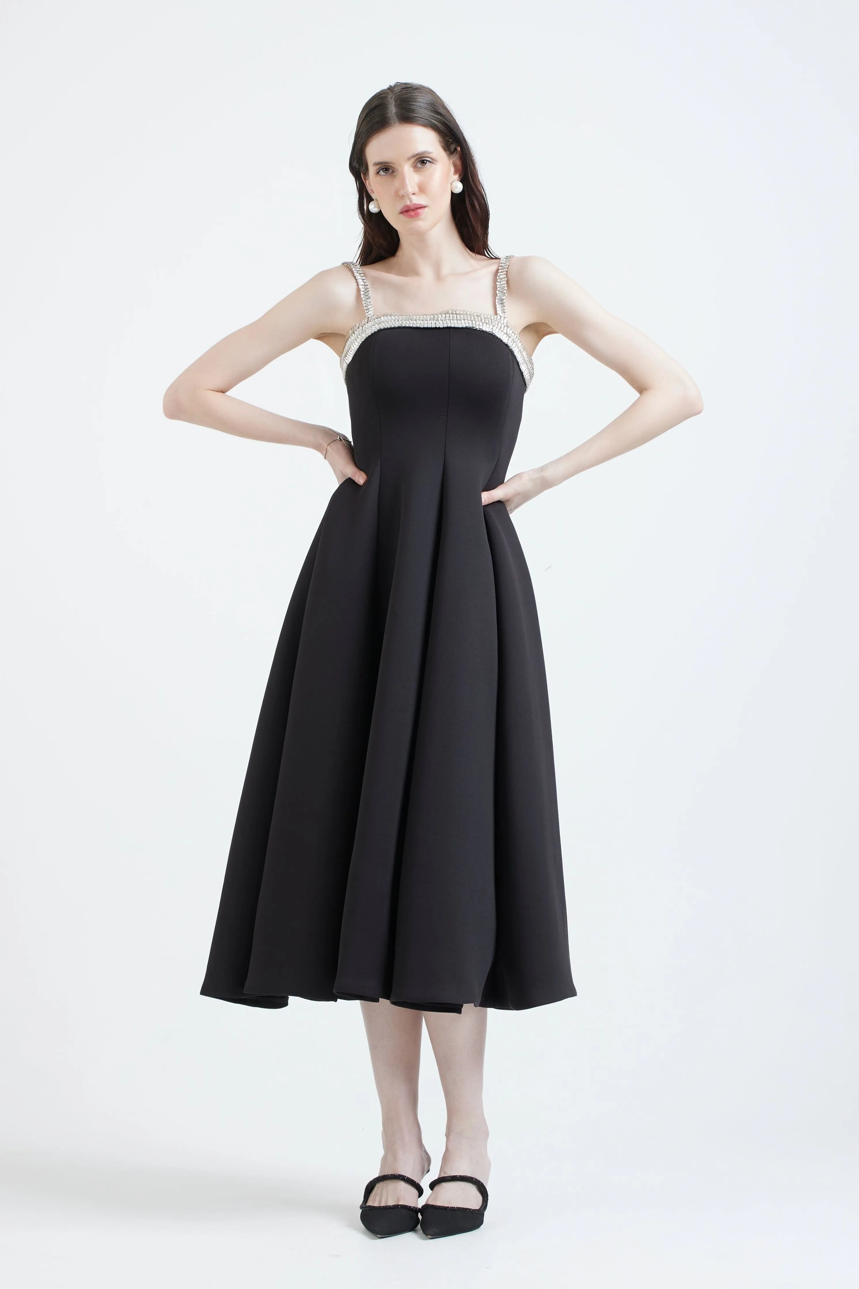 Nysa Stone Dress With Overlay