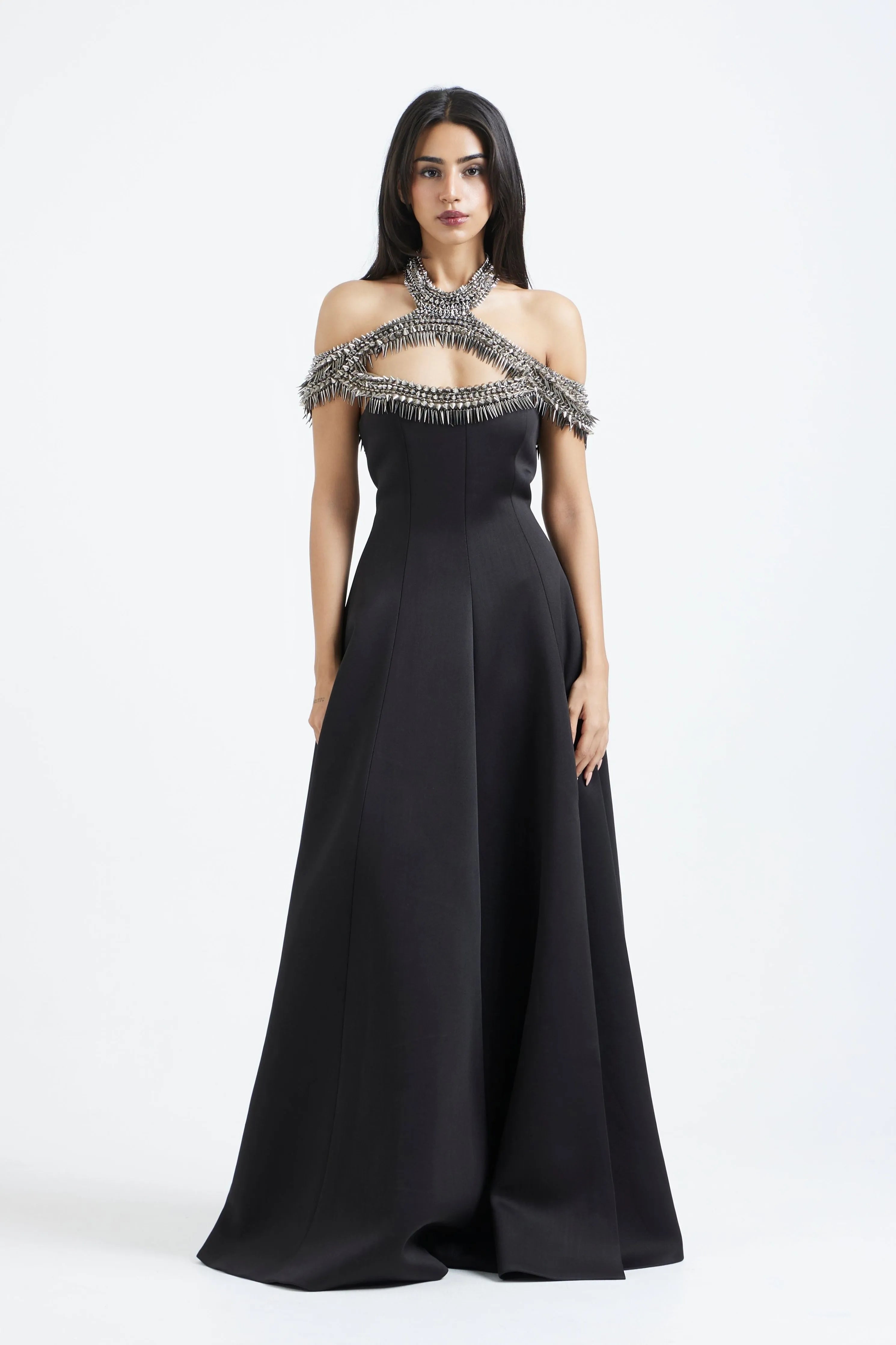 Kaira Spikes Gown With Overlay