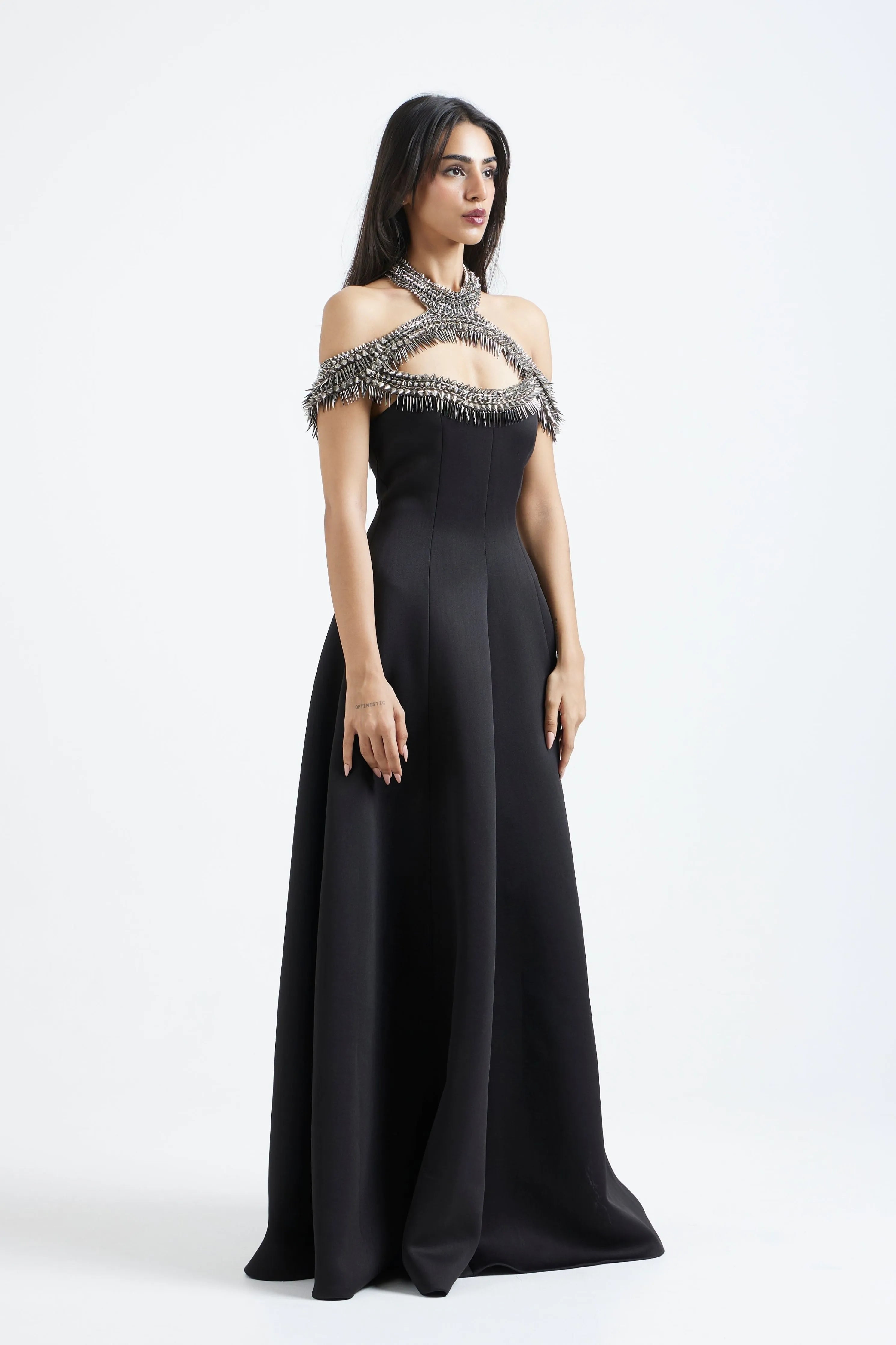 Kaira Spikes Gown With Overlay
