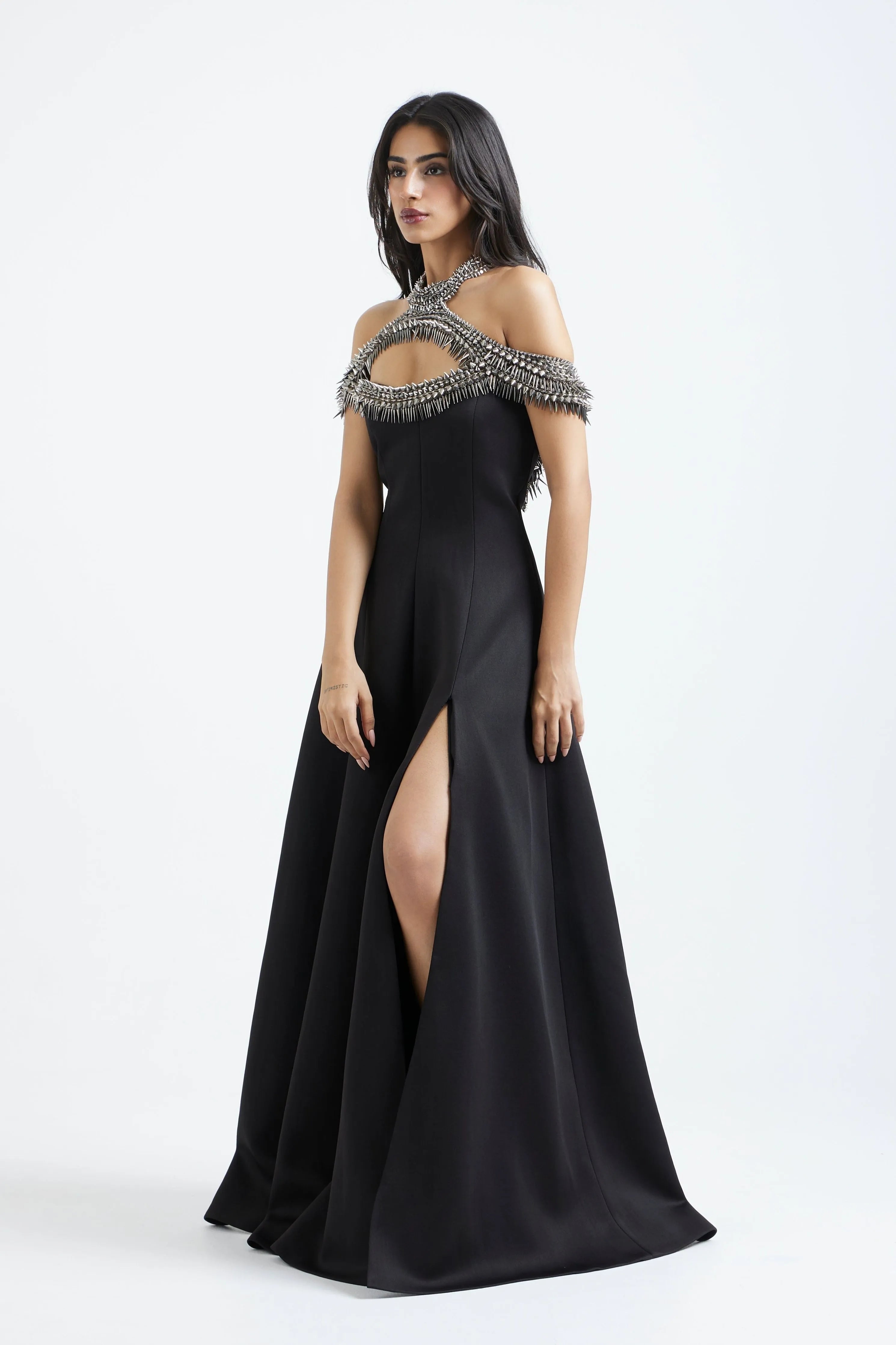 Kaira Spikes Gown With Overlay