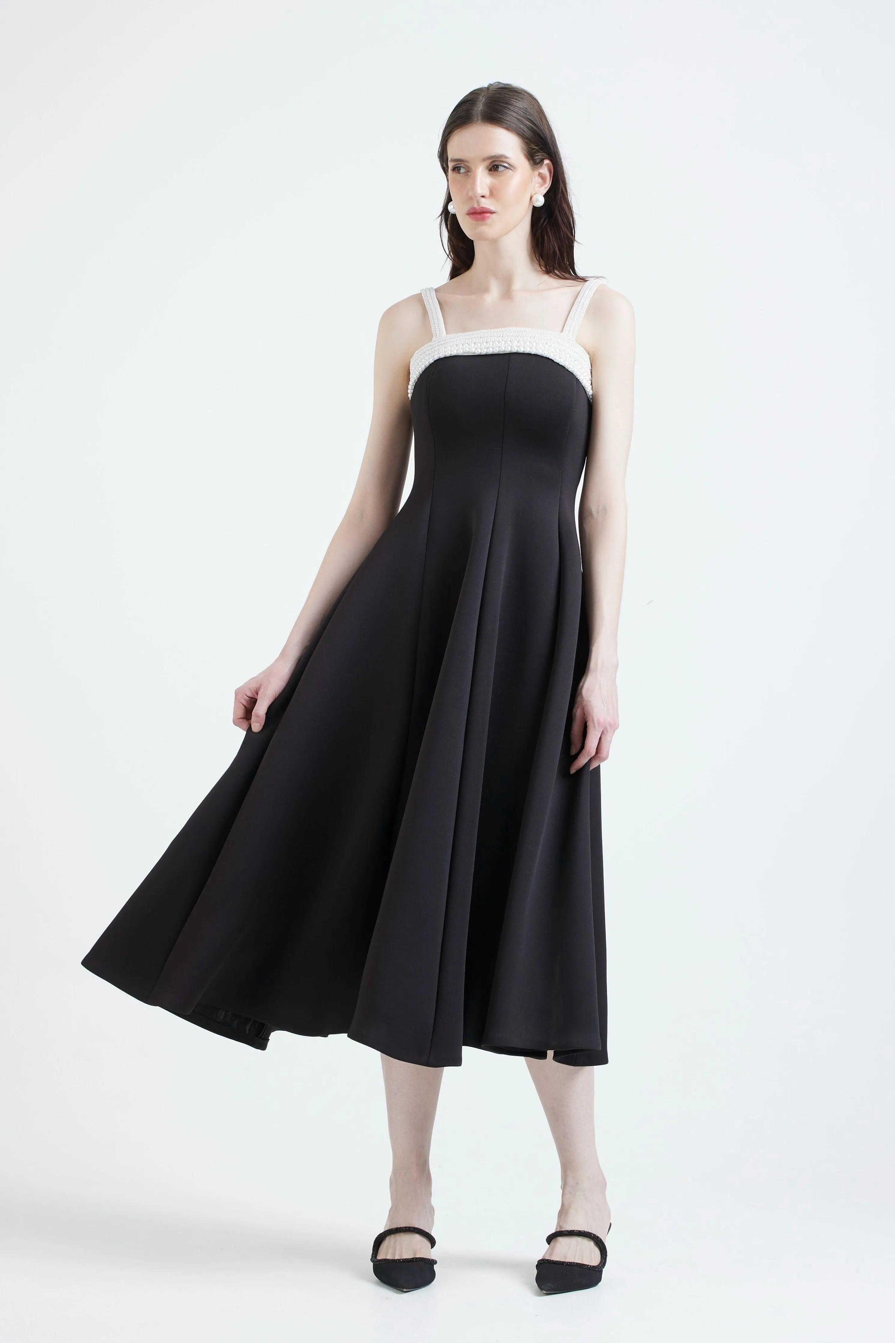 Nysa Dress With Stone Overlay