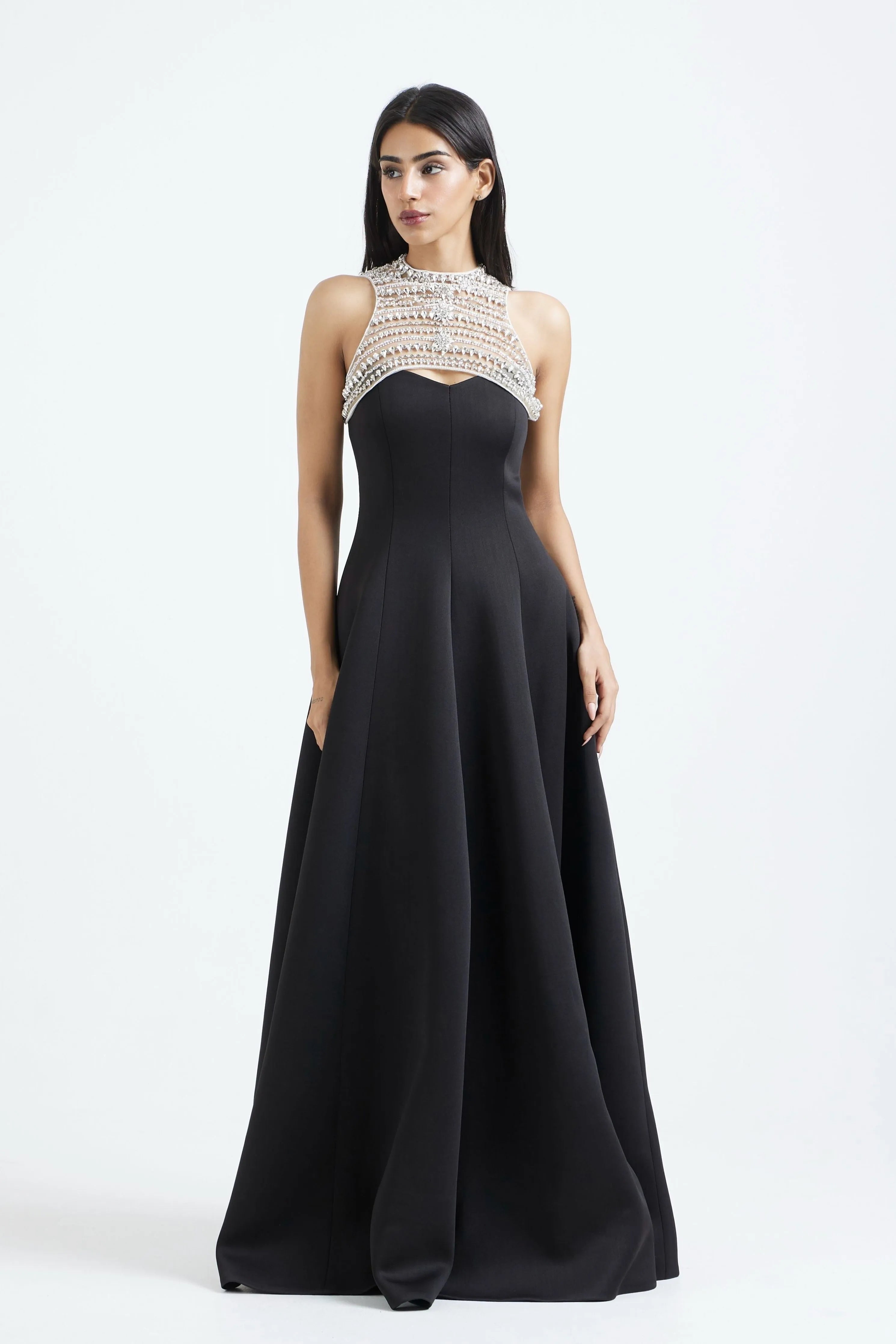 Kiara Dress With Embellished Crystal Wrap