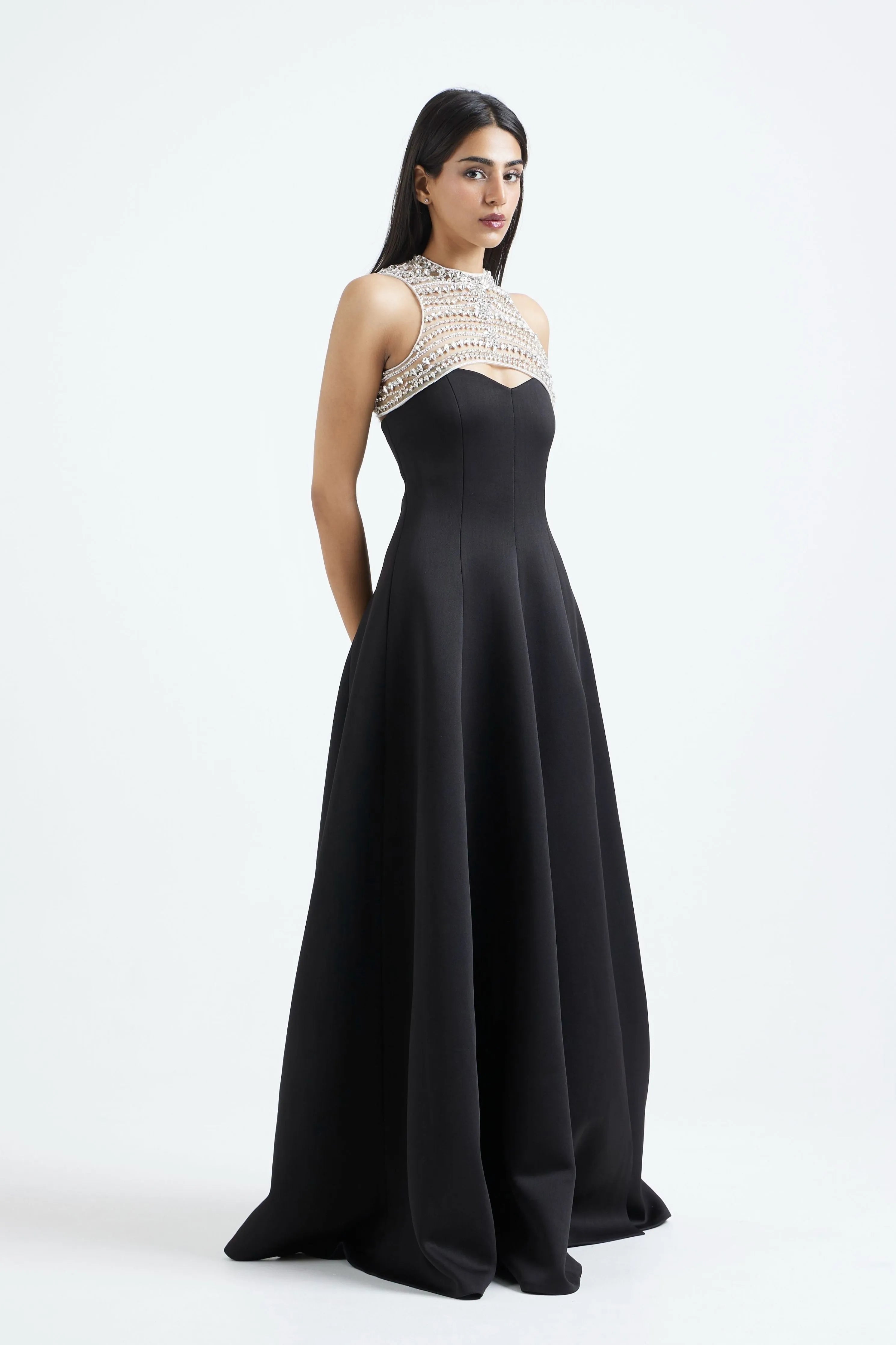 Kiara Dress With Embellished Crystal Wrap