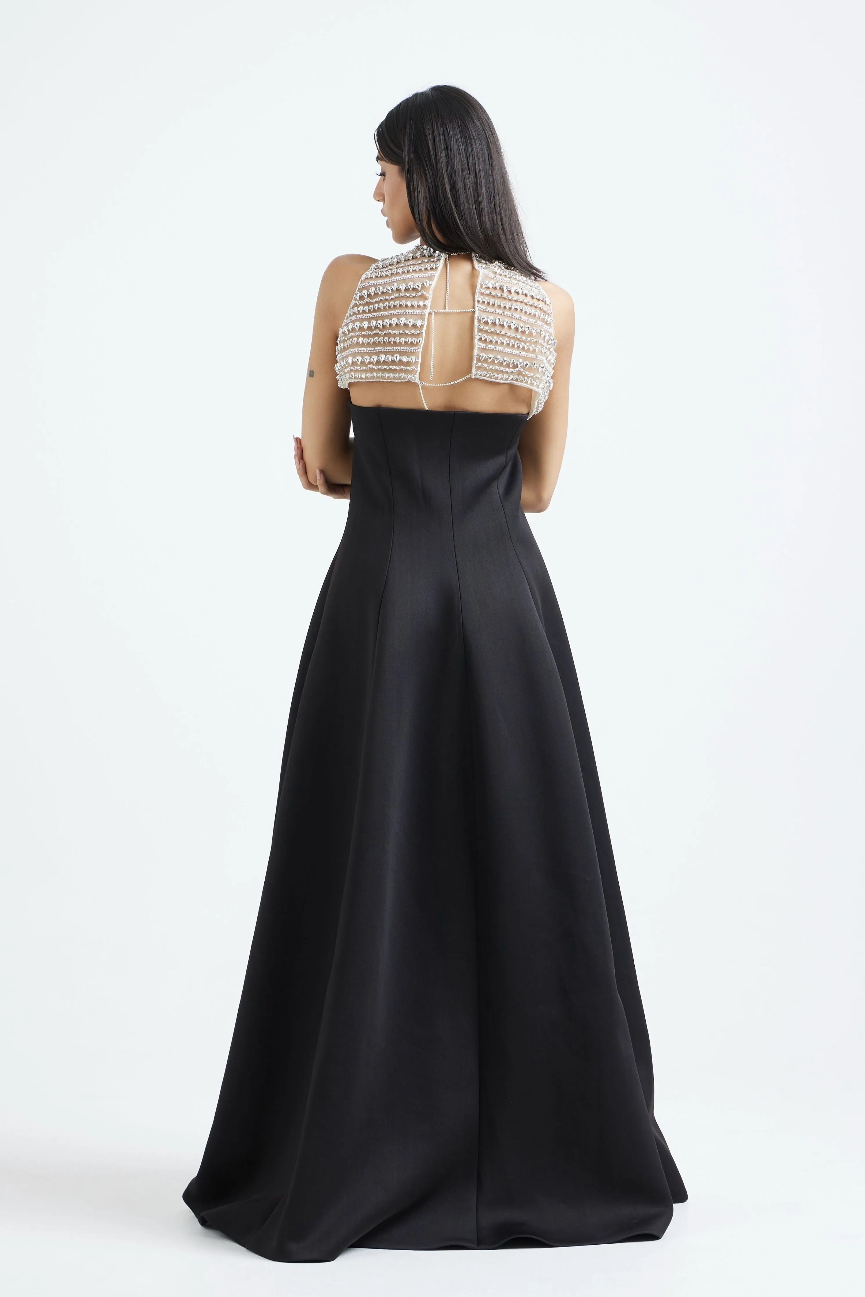 Kiara Dress With Embellished Crystal Wrap
