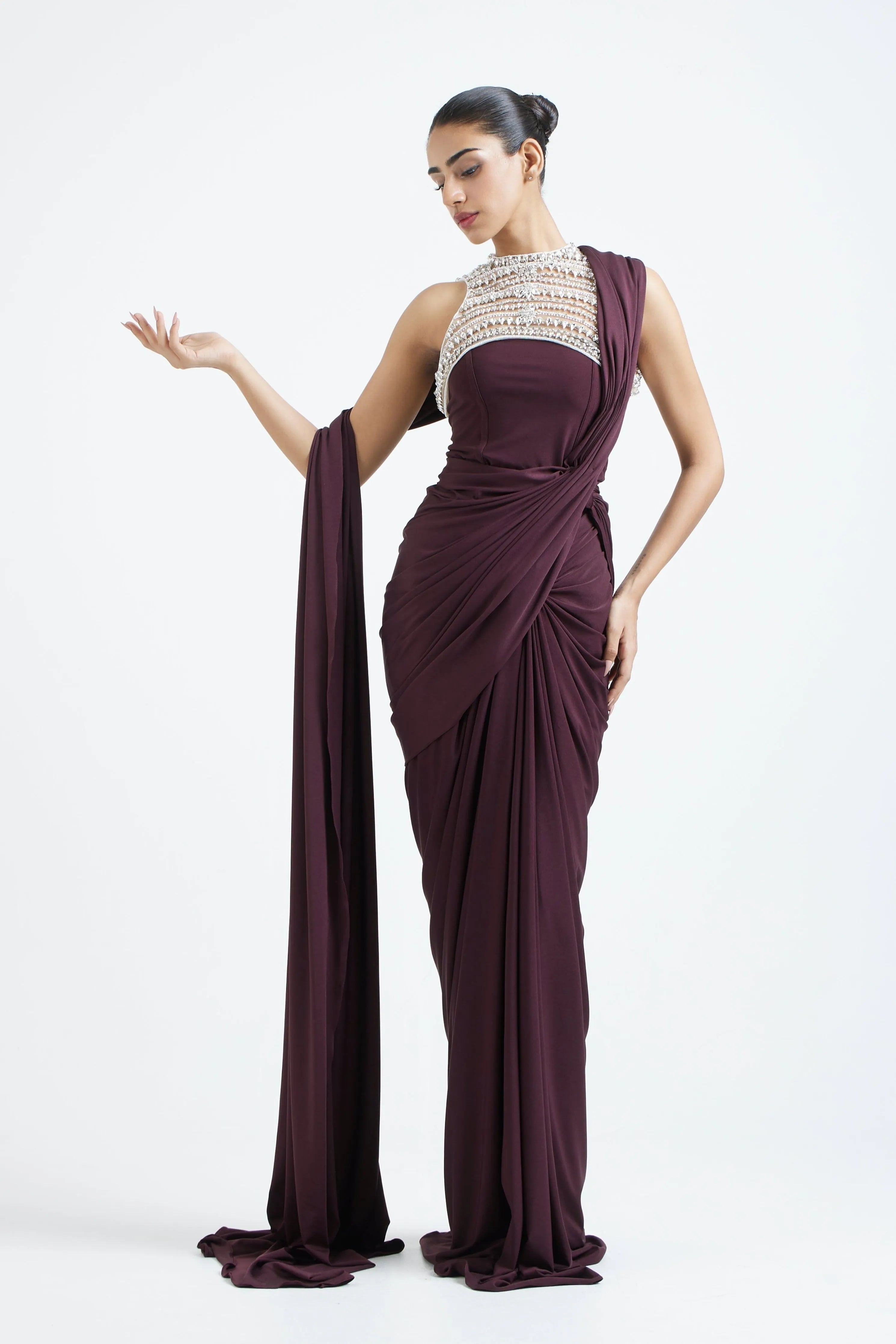 Shanaya Base Detachable Pallu & Overlay
